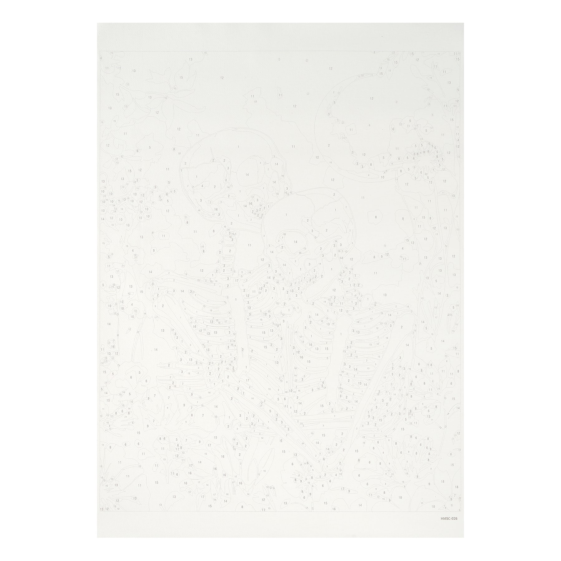 11" x 14" Floral Skeleton Couple Paint-by-Number Kit by Artist's Loft®