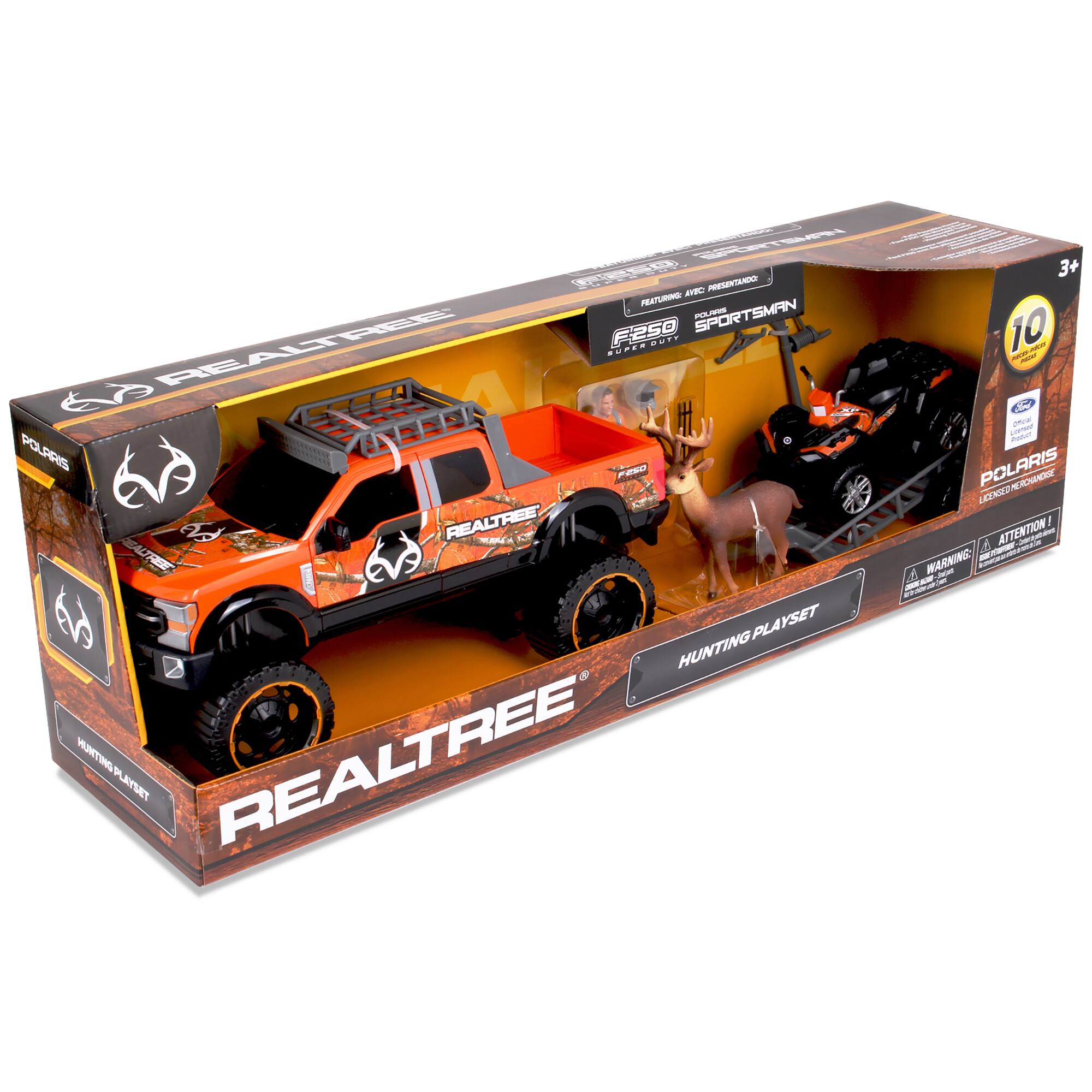 NKOK RealTree® Ford Super Duty® F250® 1:18 Scale 10 Piece Buck Hunting Playset