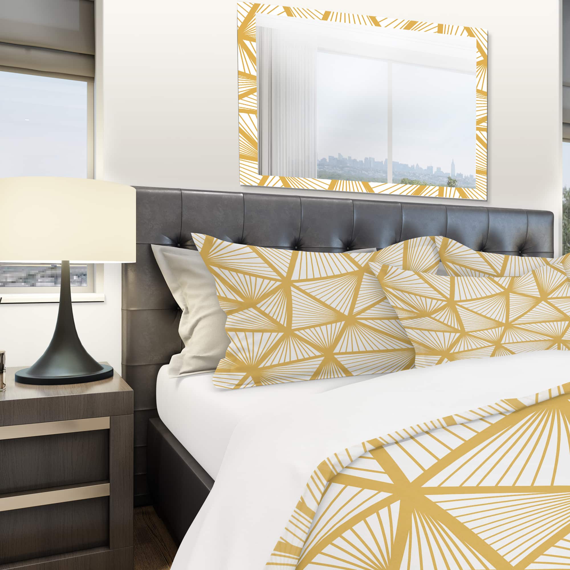 Designart 'Art Deco Geometric Decorative Pattern' Modern Bedding Set - Duvet Cover & Shams