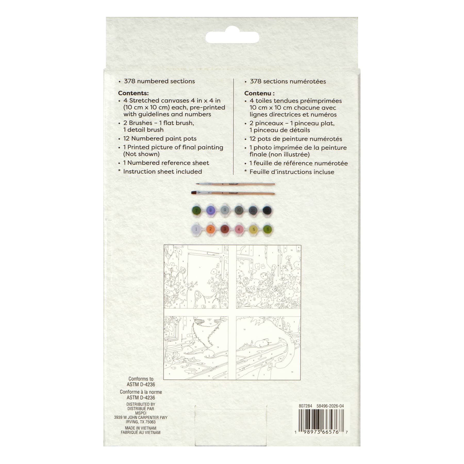 Tuxedo Cat Paint-by-Number Gallery Mini Kit by Artist's Loft®