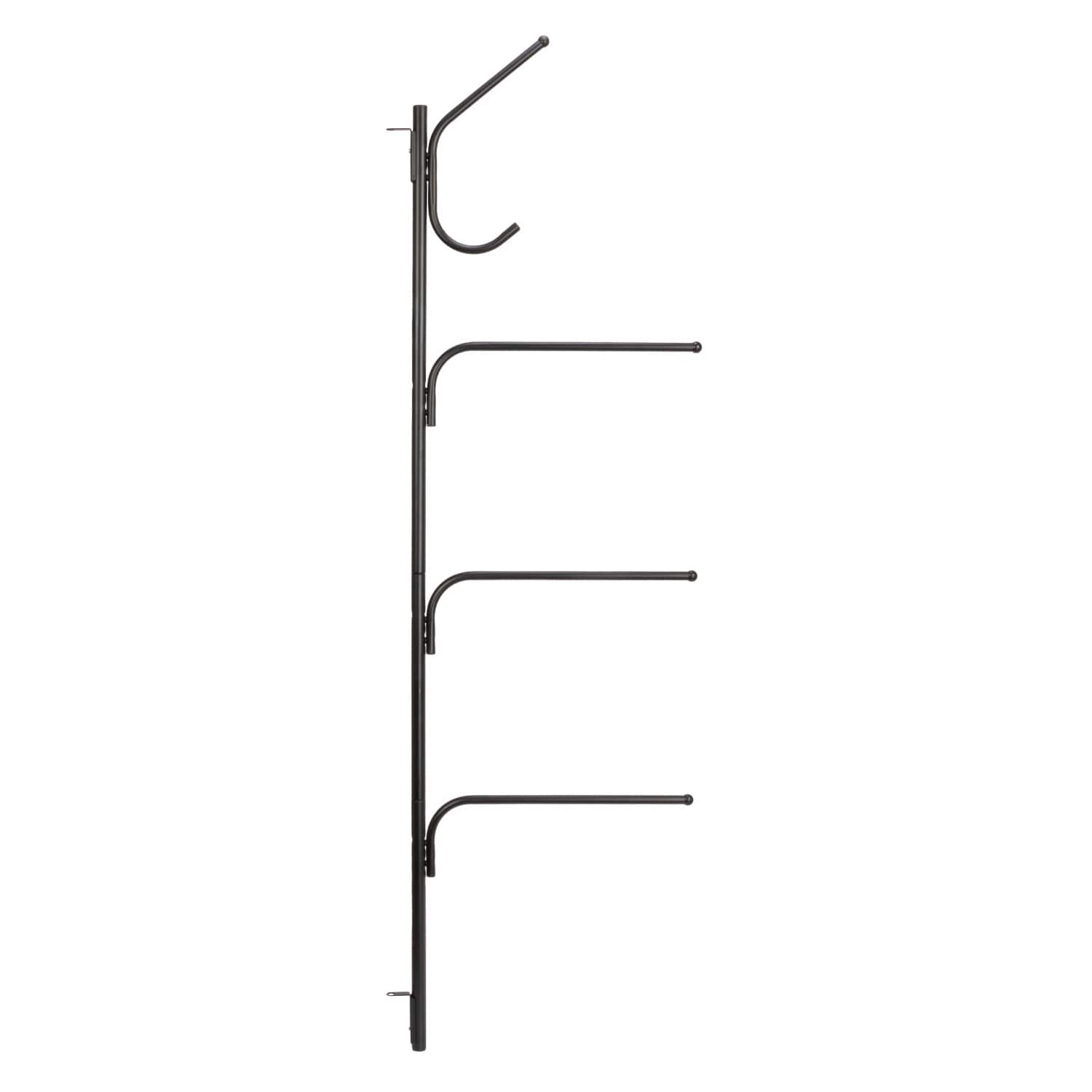 Hinge-It Clutterbuster 74" Steel Valet Family Towel Bar
