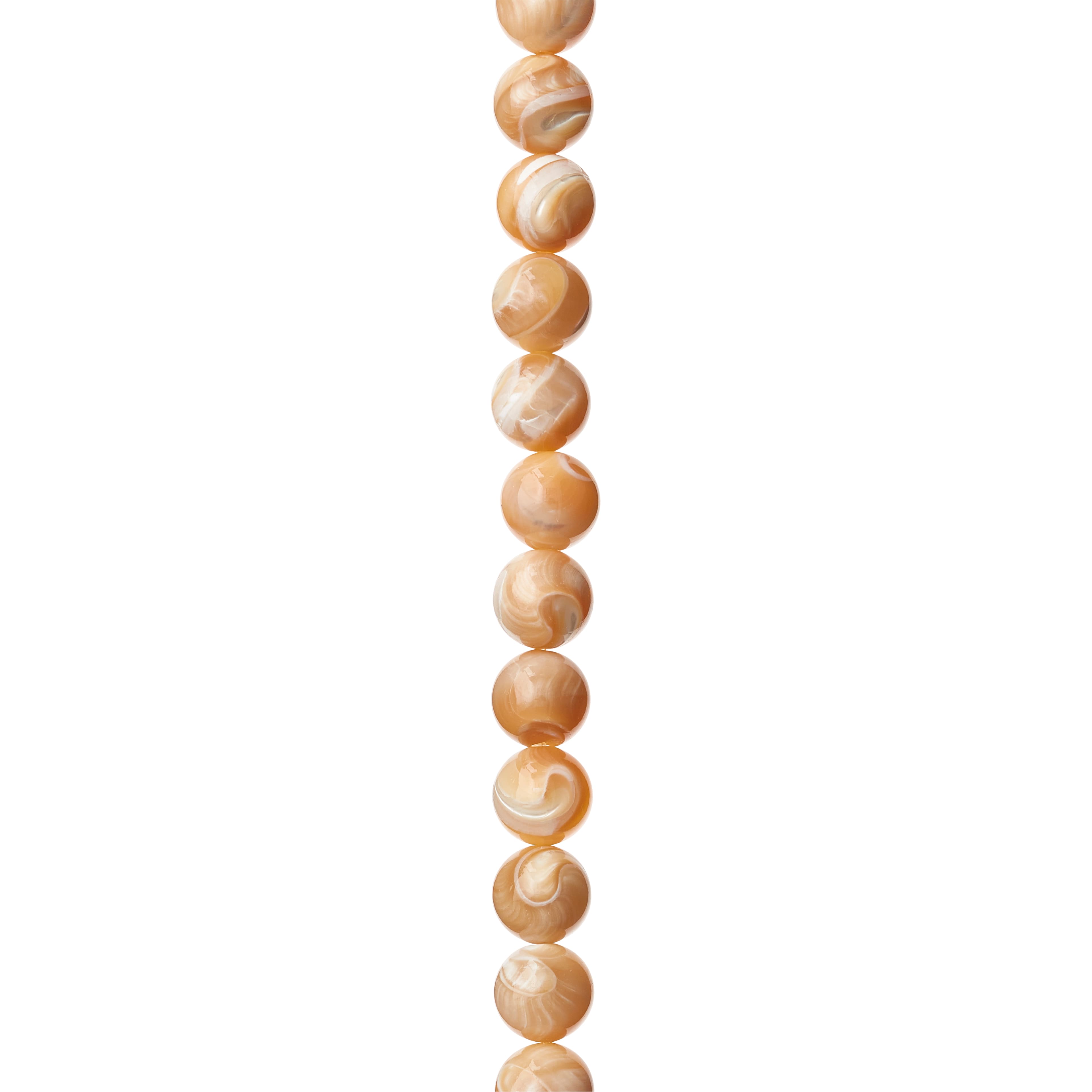 Natural Mother of Pearl Round Beads, 9mm by Bead Landing™