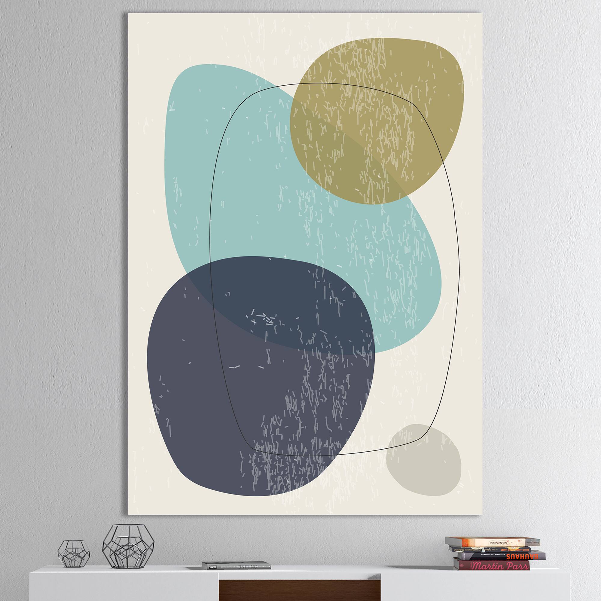 Designart - Minimal Elementary Organic And Geometric Compostions XXXIX - Modern Canvas Wall Art Print
