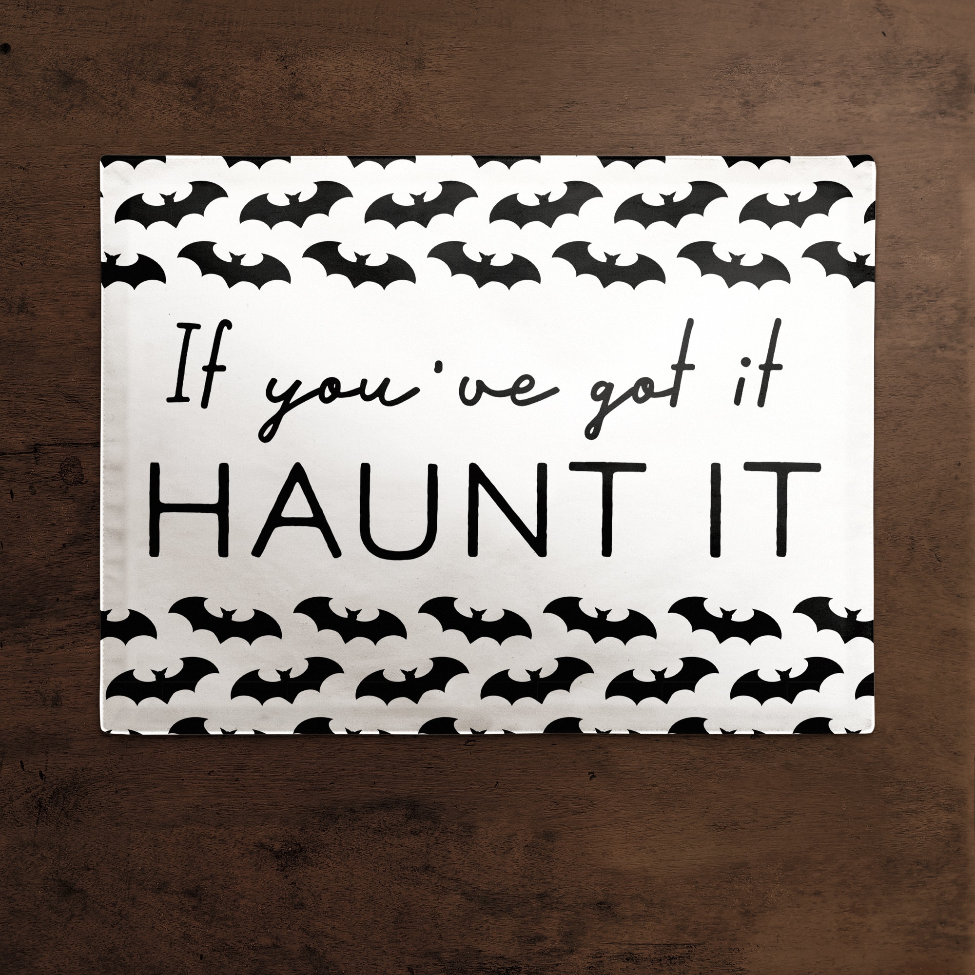 Bat Pattern Polyester Twill Placemat