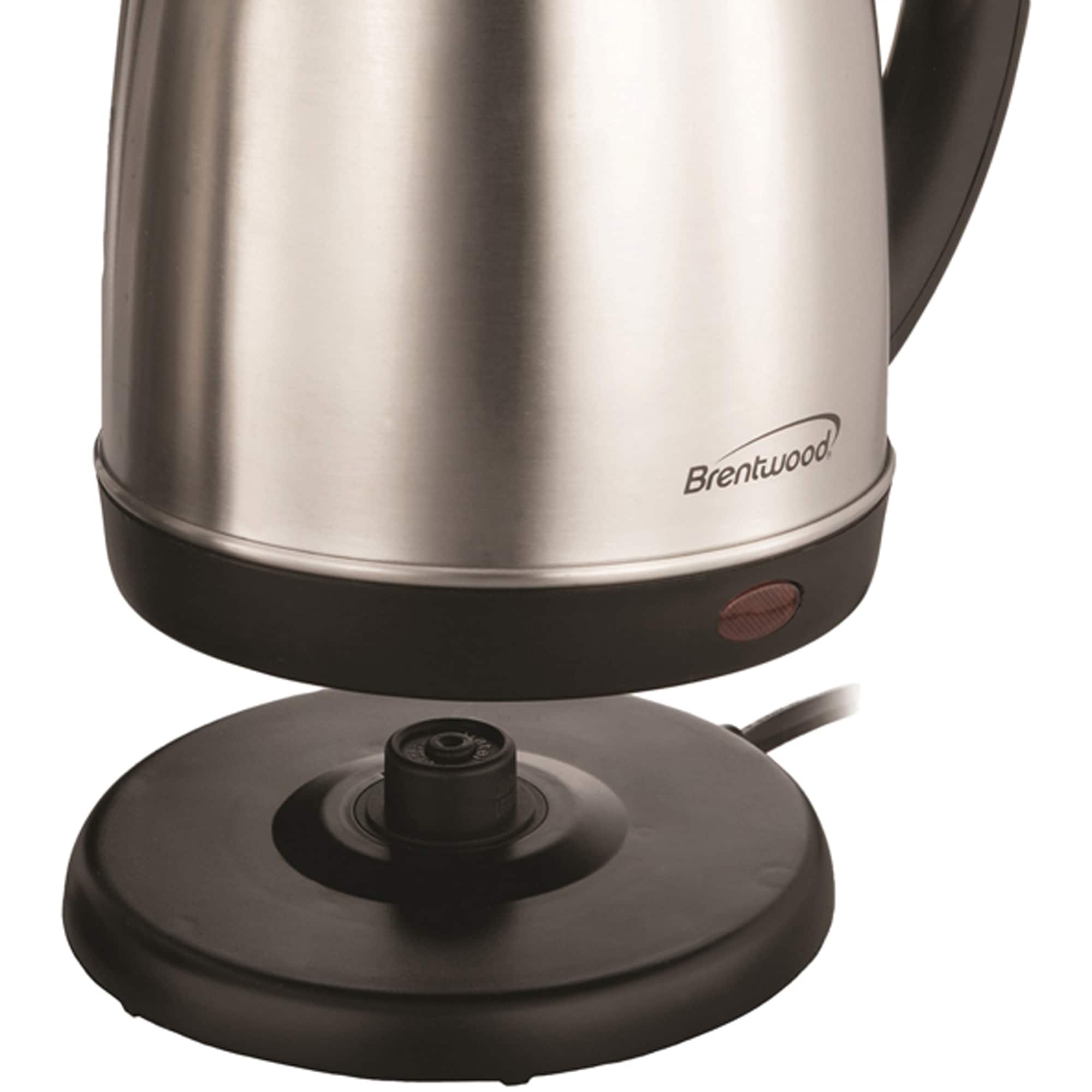 Brentwood 1.2L Stainless Steel Electric Cordless Tea Kettle