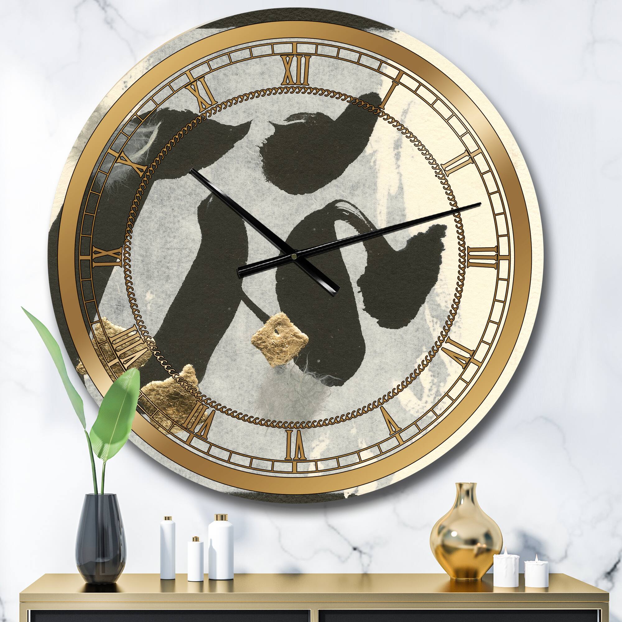 Designart 'Glam Collage I Glam Wall Clock