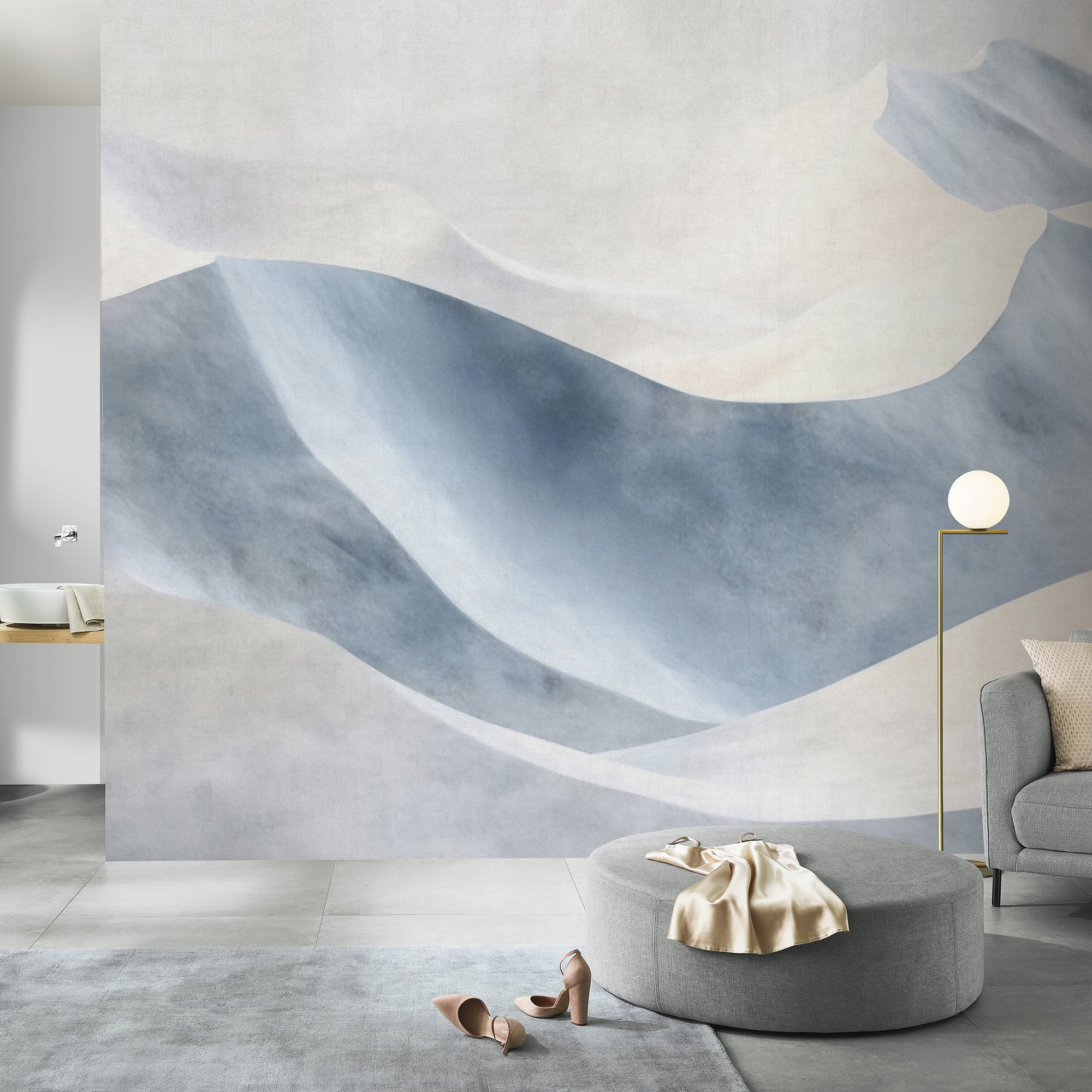 Designs Direct Velvet Dunes Blue Wall Mural