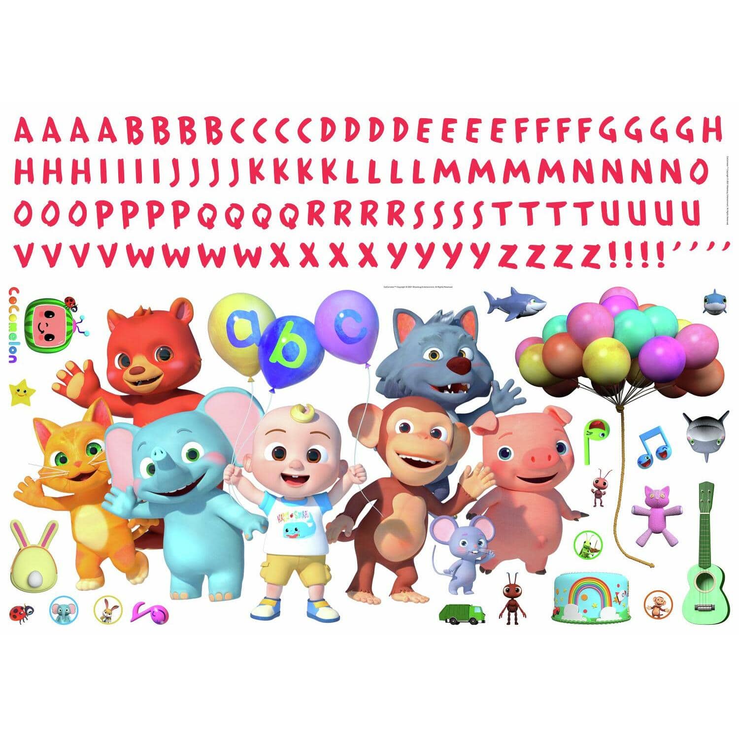 RoomMates Cocomelon Peel & Stick Giant Wall Decals