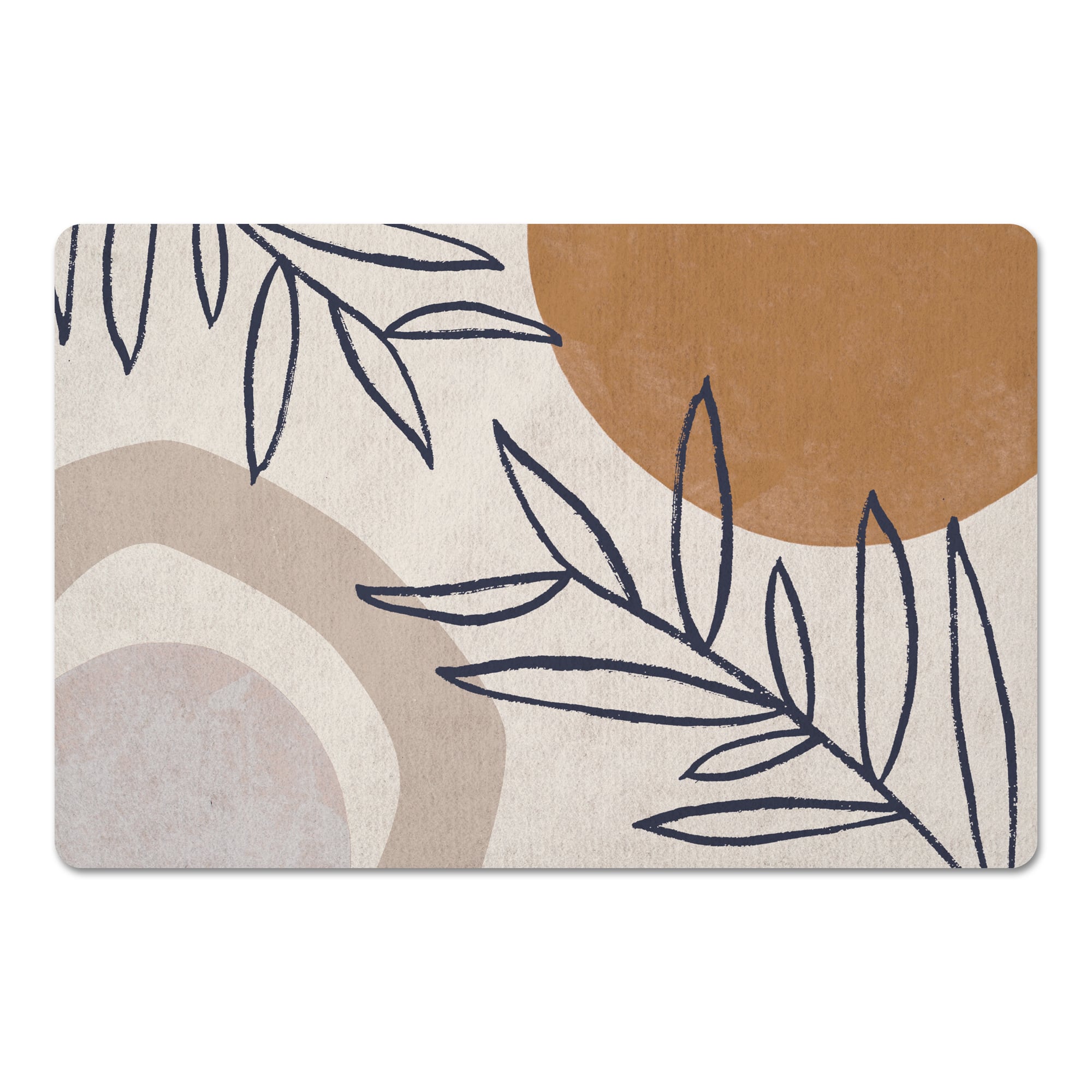Mid Mod Arch Leaves Floor Mat