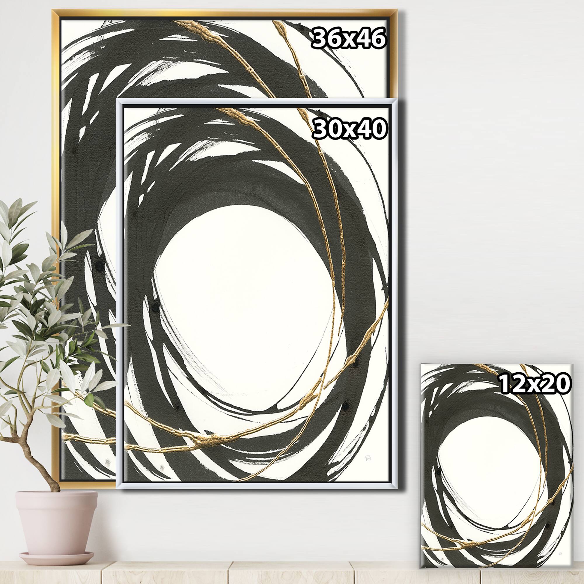 Designart - Gold Glamour Circle II