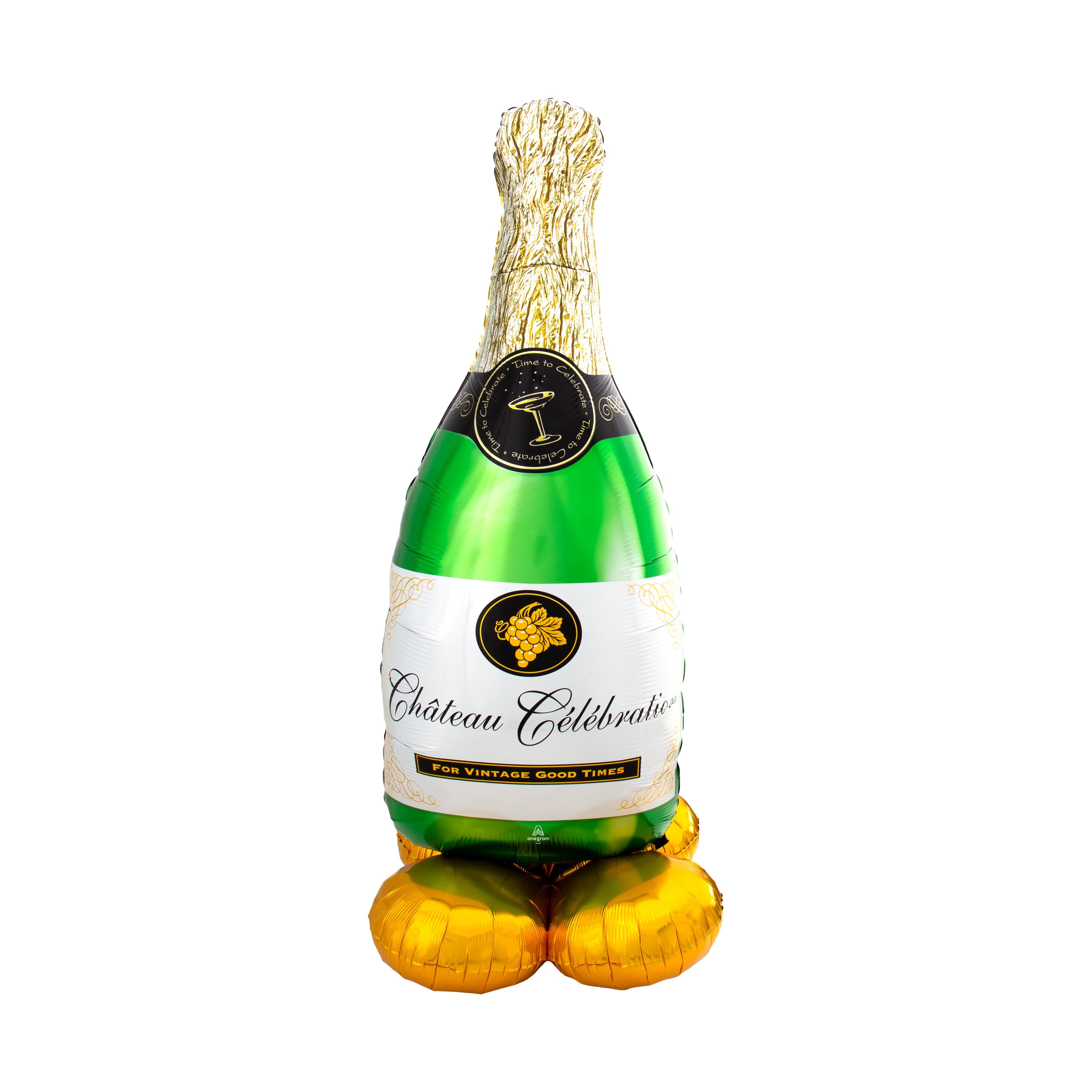 Ballon métallisé de bouteille de mousseux de 1,5 cm AirLoonz