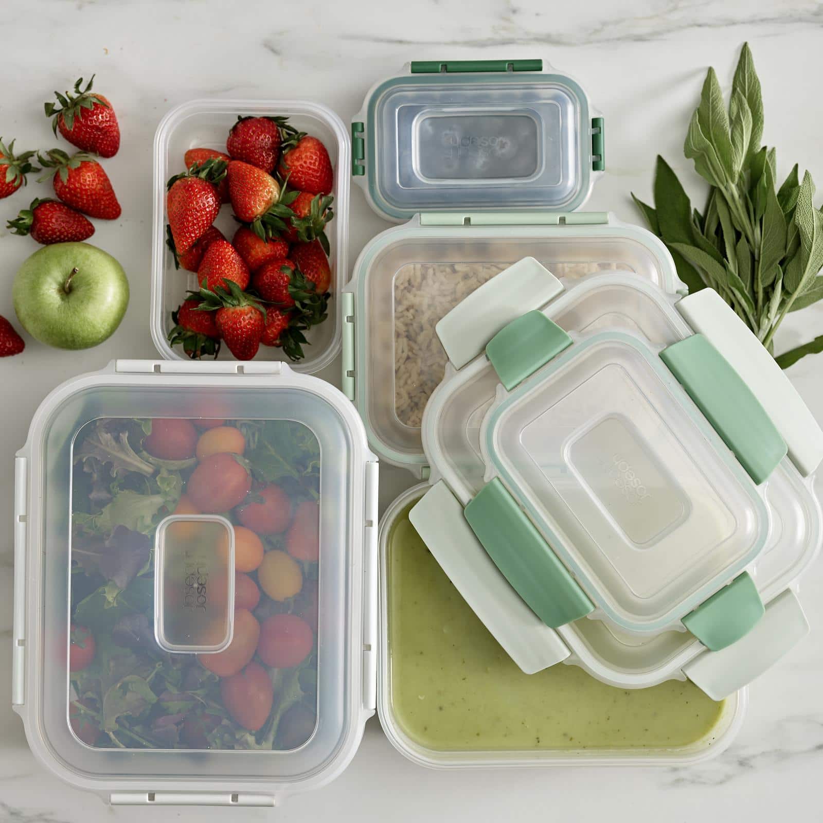 Joseph Joseph Nest Lock 10-piece Storage Container Set Sage