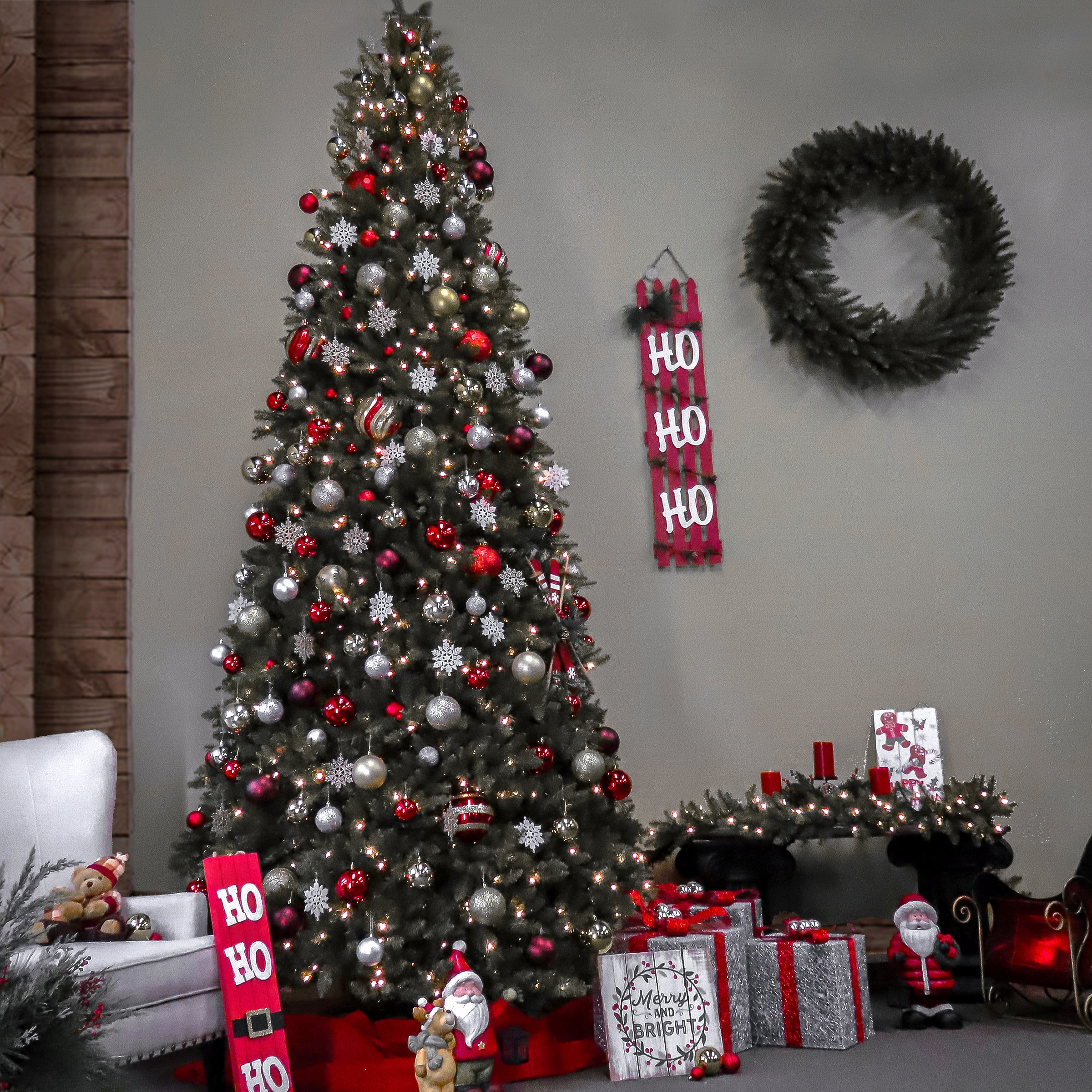 ft. Pre-Lit Dunhill® Fir Hinged Full Artificial Christmas Tree