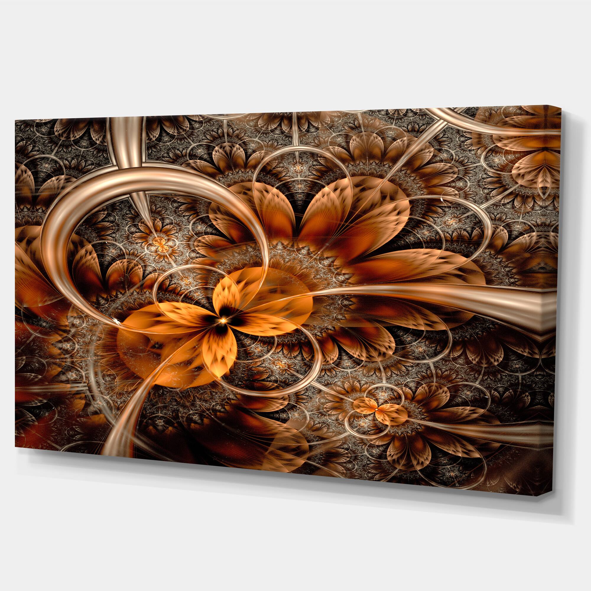 Designart - Dark Fractal Flower