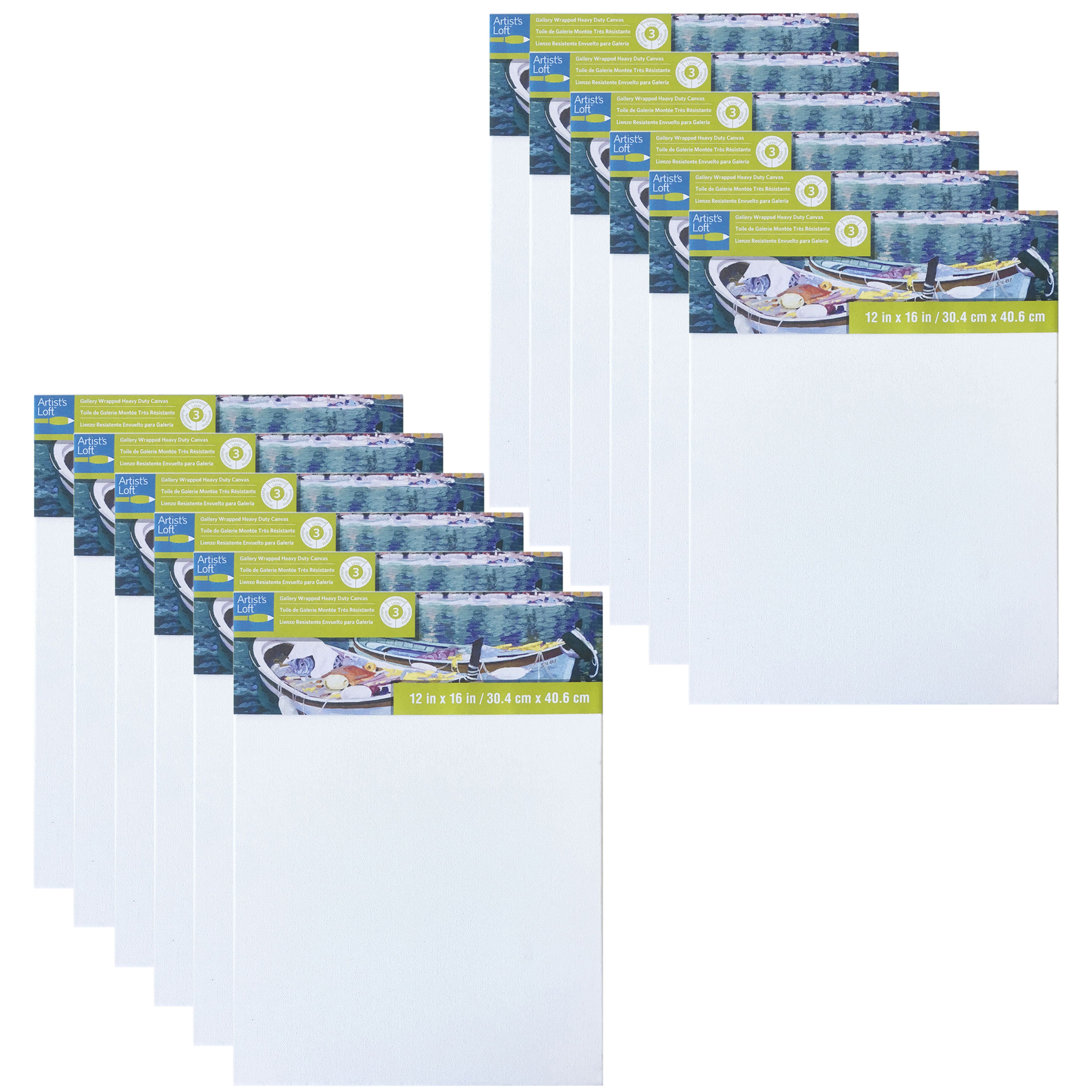 12 Pack: Level 3 Gallery Wrapped Heavy Duty Canvas by Artist's Loft®
