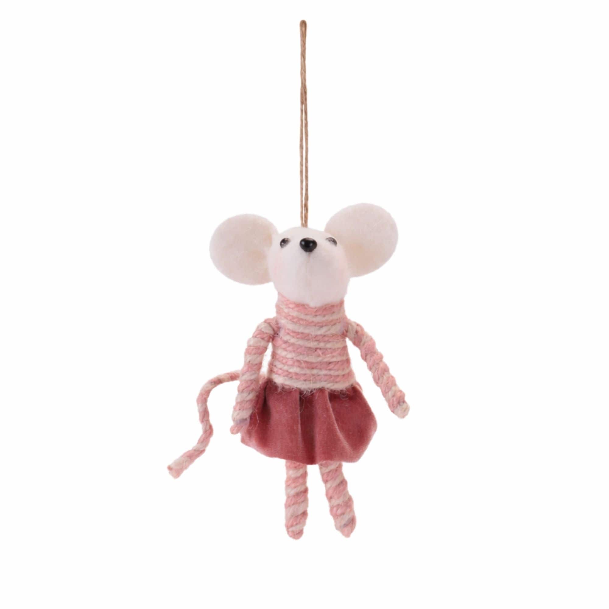 Melrose Pink Mouse Ornaments Set