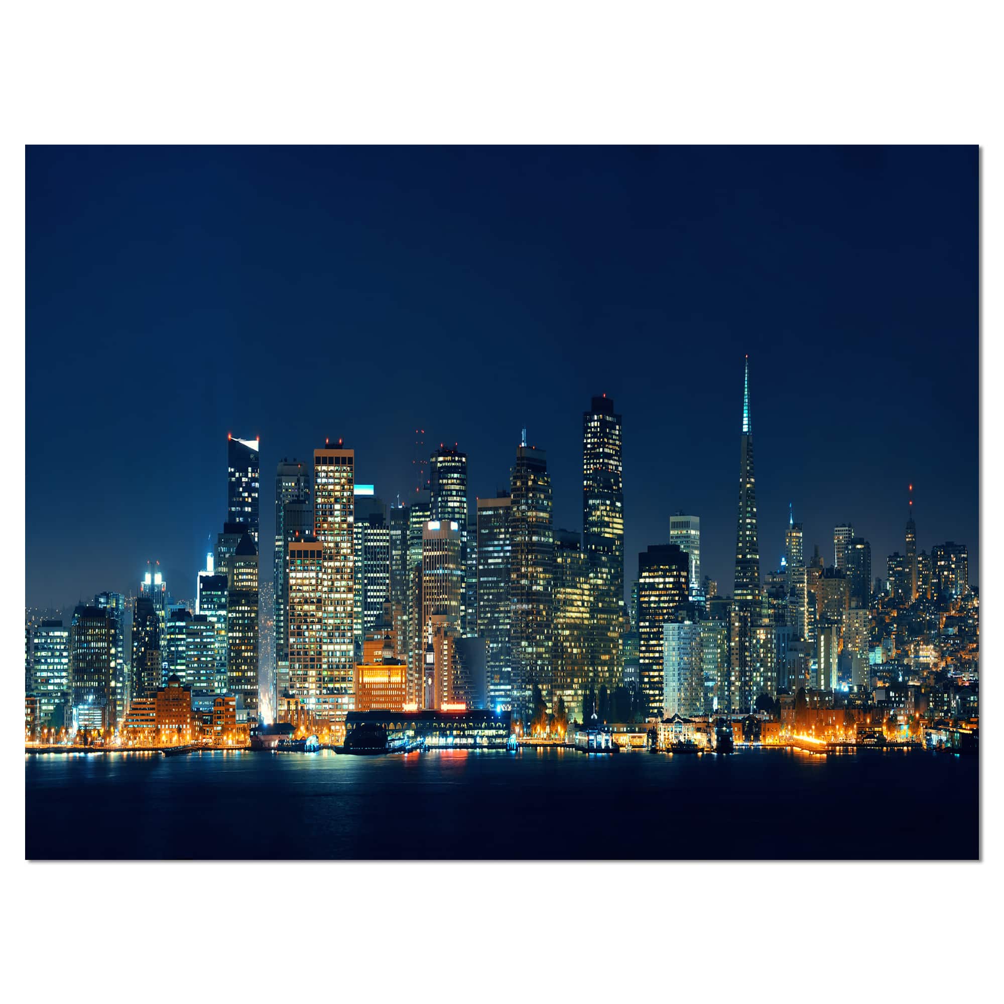 Designart - San Francisco Skyline at Night
