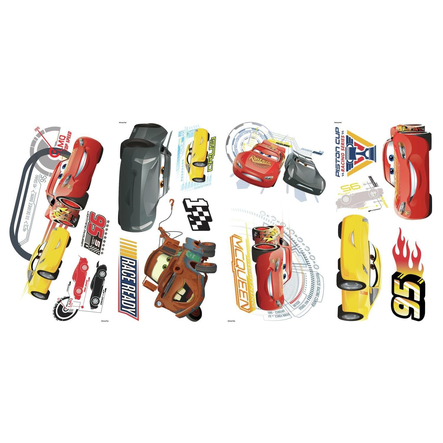 RoomMates Disney Pixar Cars 3 Peel & Stick Wall Decals