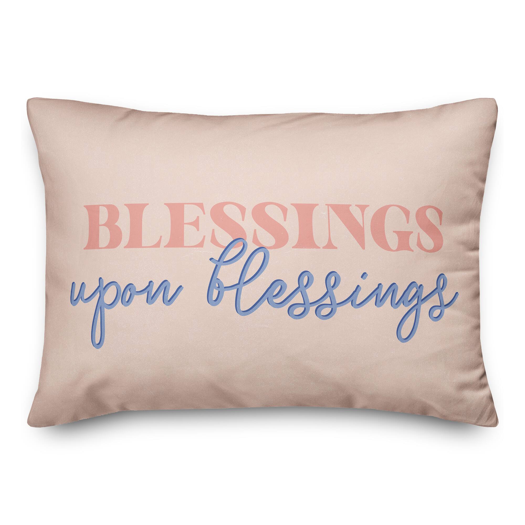 Blessings Upon Blessings Indoor/Outdoor Throw Pillow