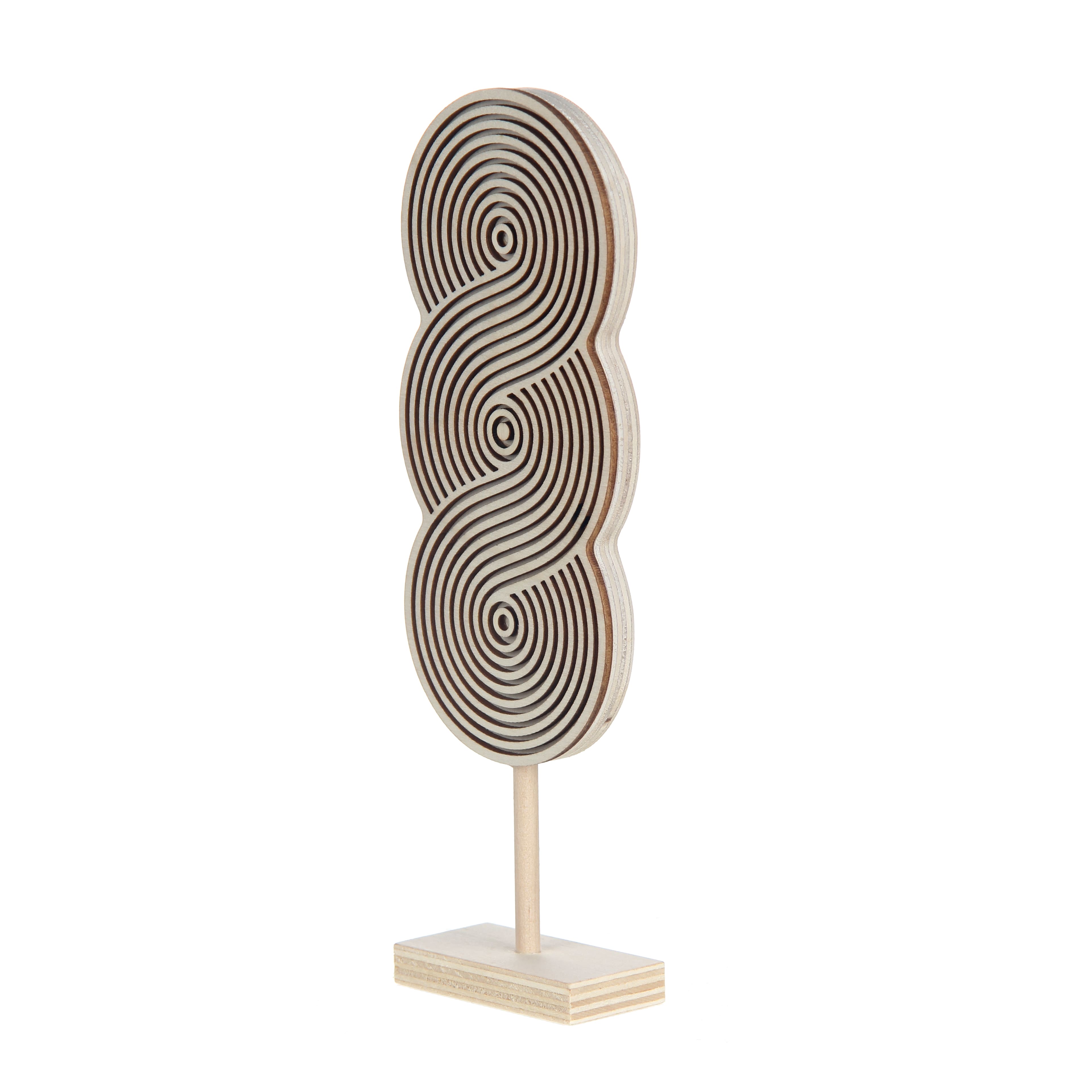 Jonathan Adler x Michaels 9.25" Pompidou Loops Trio DIY Wood Tabletop Décor with Stand