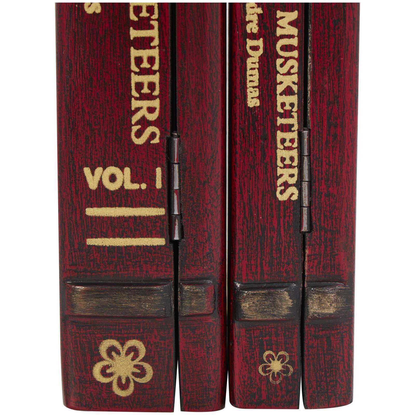 Red The Three Musketeers Storage Faux Book Box Set