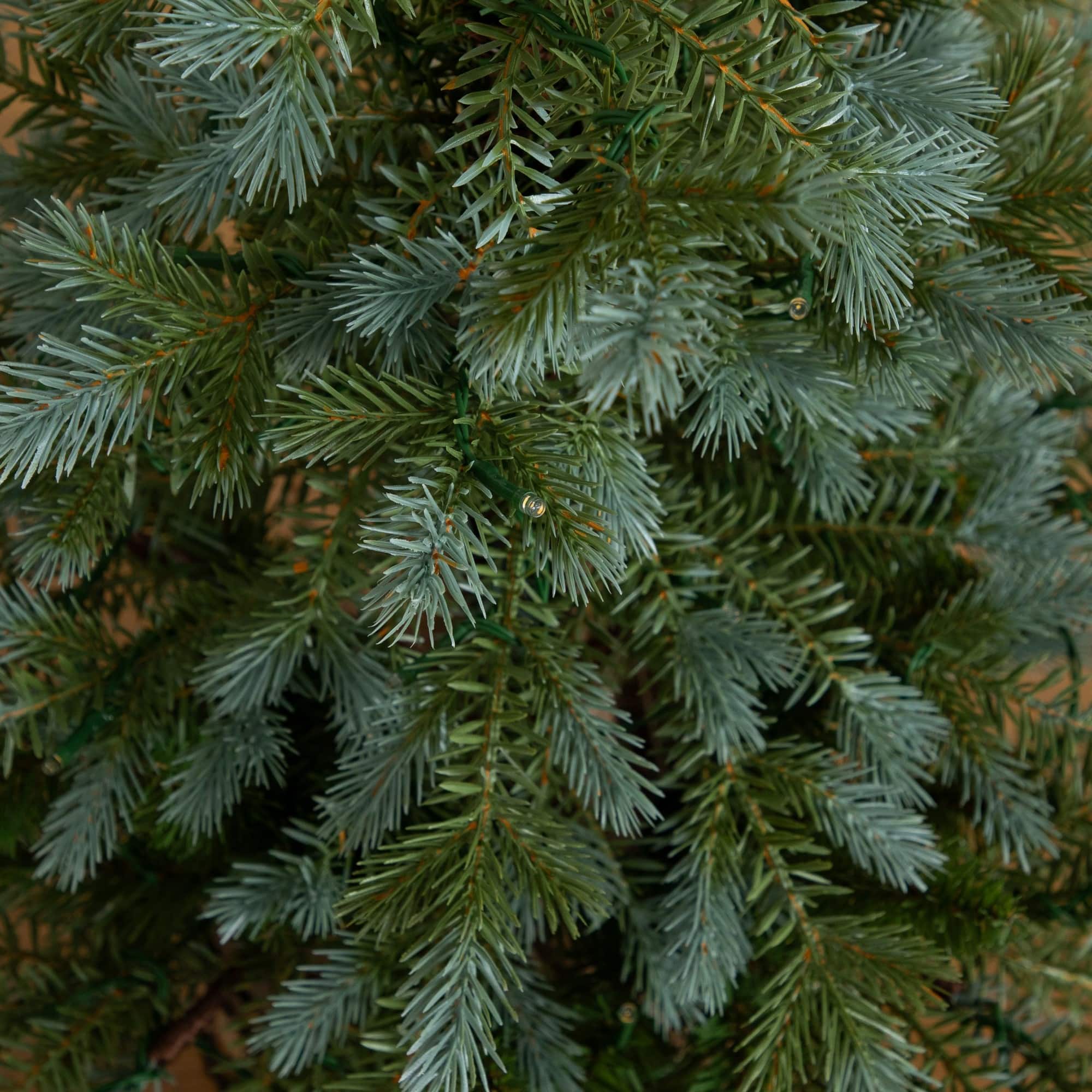 Nearly Natural 3ft. Pre-Lit Artificial Pine Christmas Tree in Jute Wire Planter, Warm White LED lights