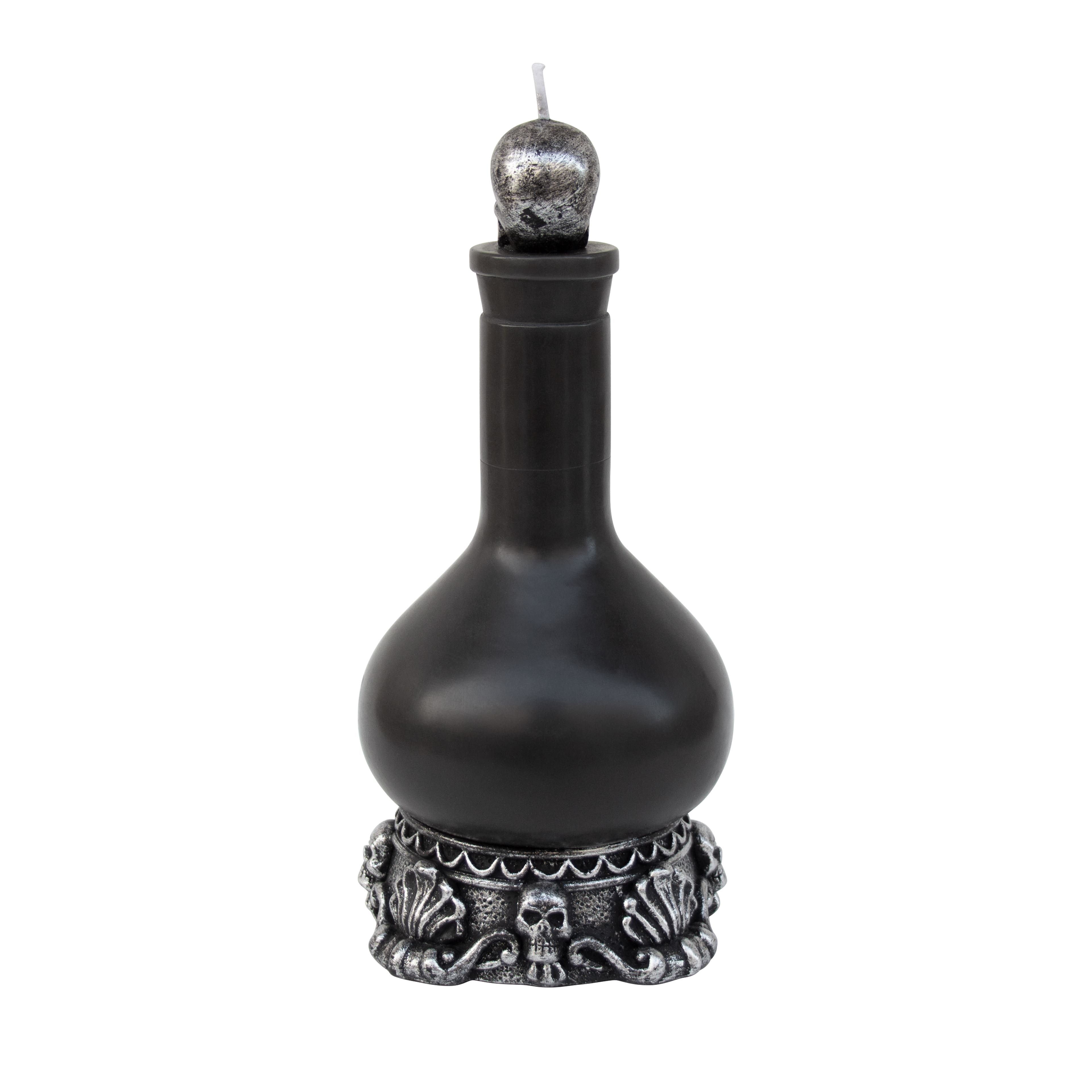 7.5" Black Potion Bottle Unscented Candle by Ashland®