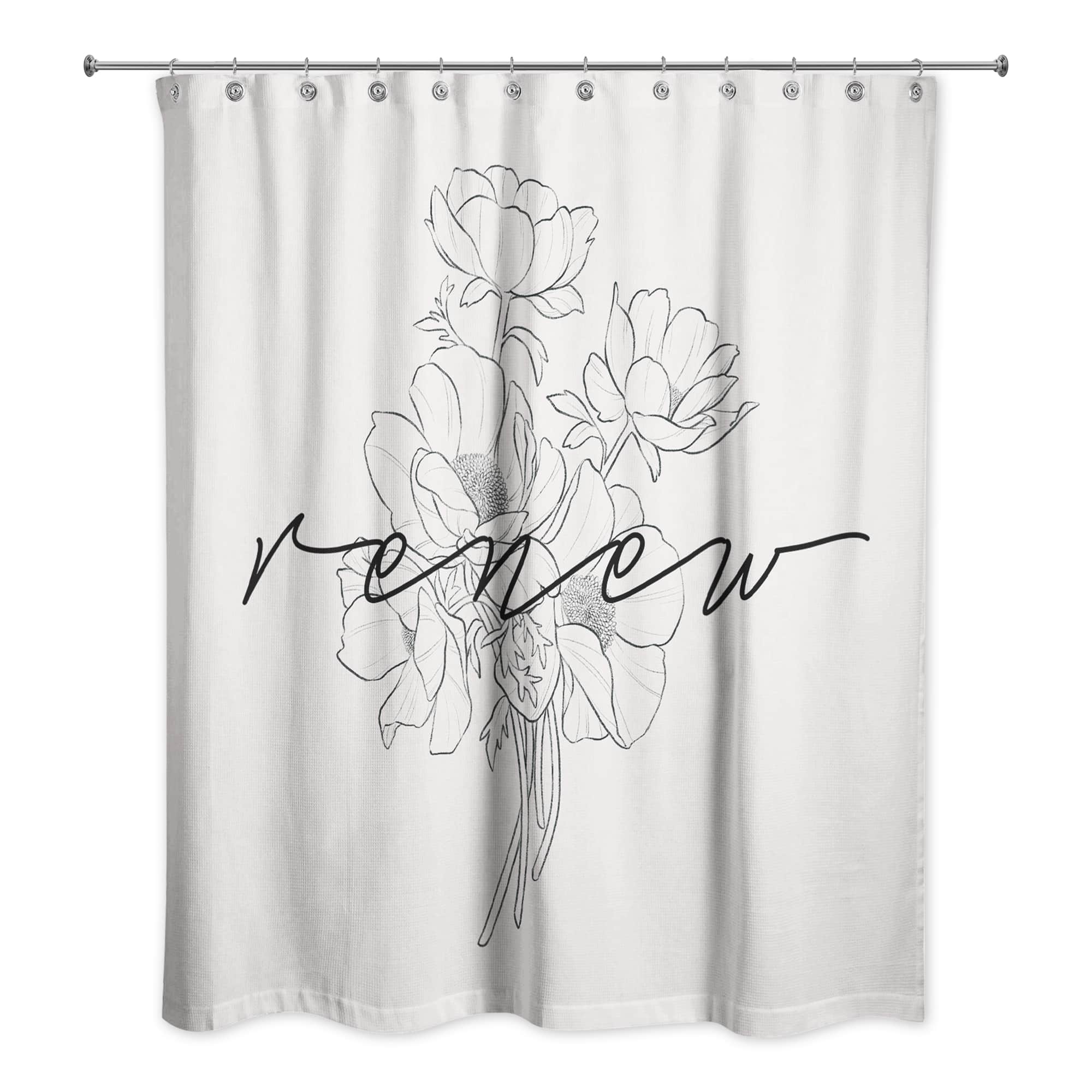 Renew Poppy 71" x 74" Shower Curtain