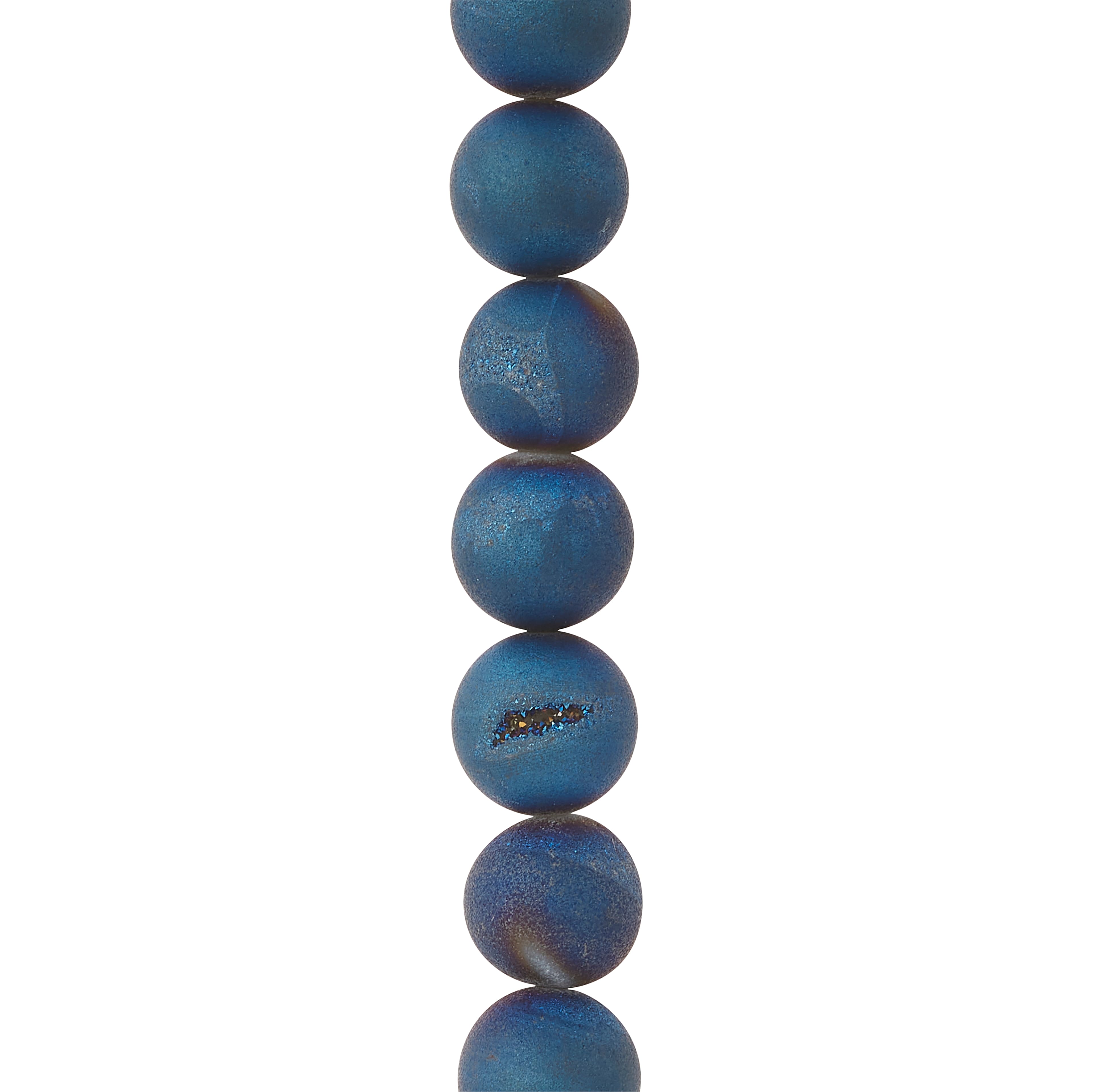 12 Pack: Blue Druzy Agate Stone Beads, 10mm by Bead Landing™