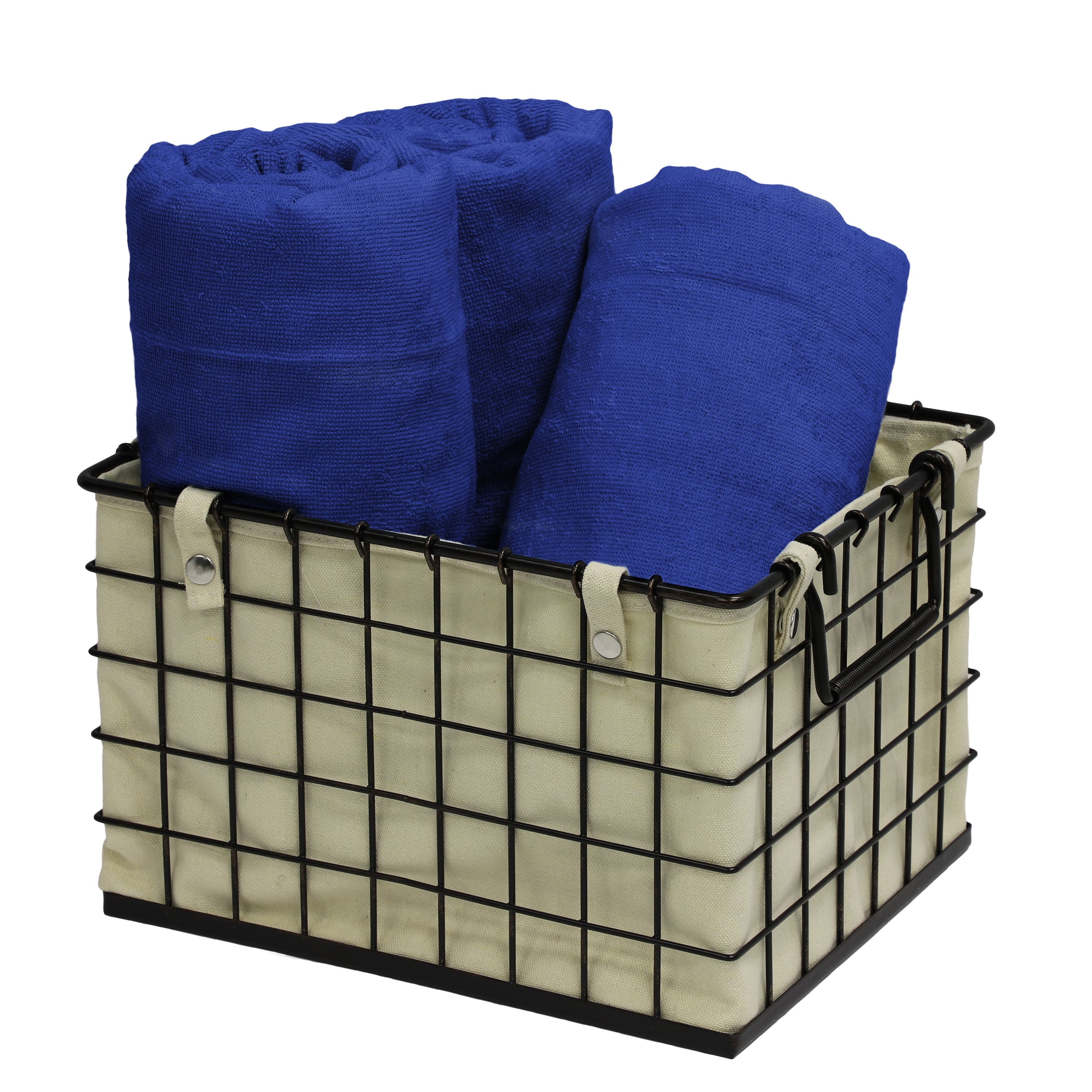 6 Packs: 3 ct. (18 total) Foldable Metal Storage Baskets