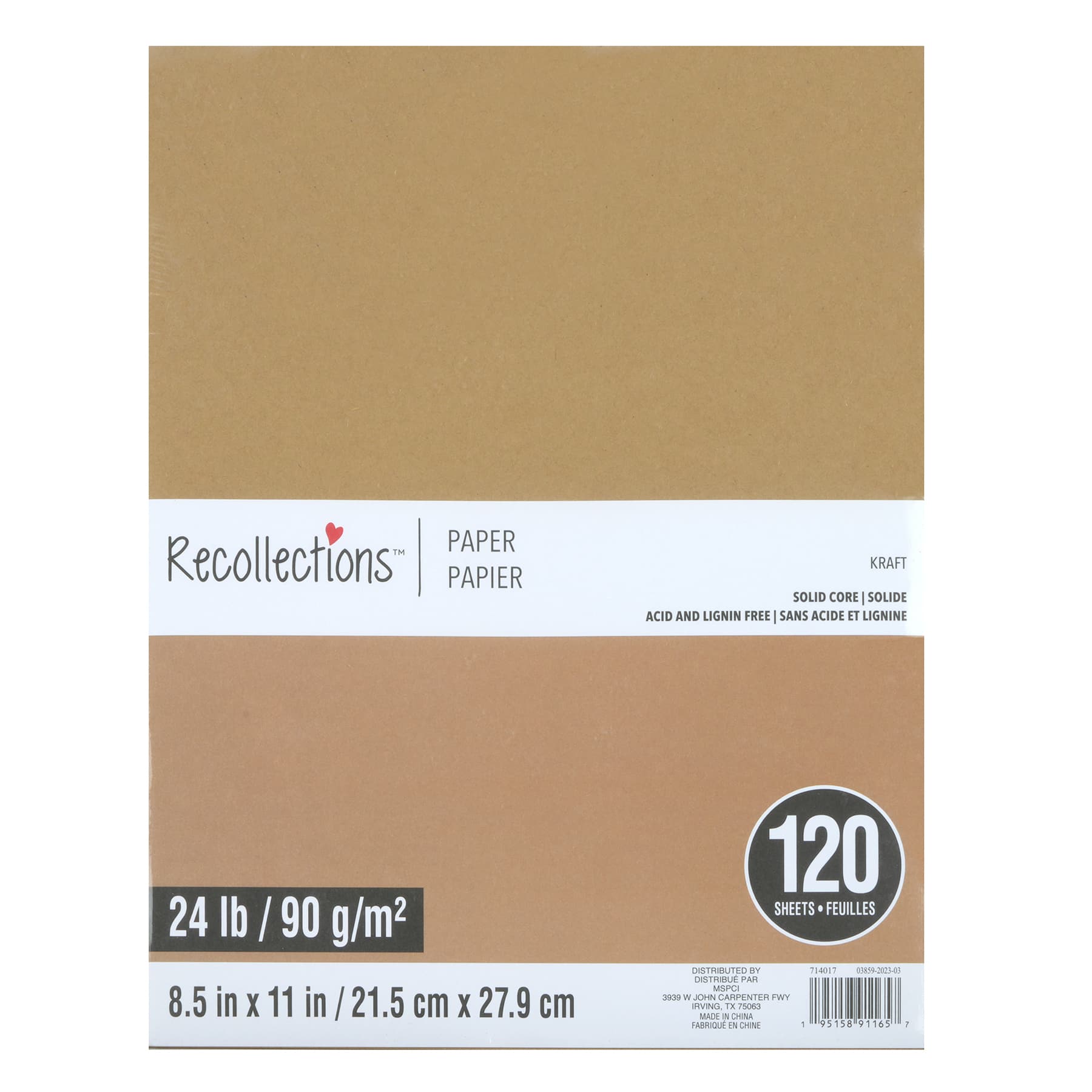8 Packs: 120 ct. (960 total) 8.5" x 11" 24lb. Solid Core Paper by Recollections™