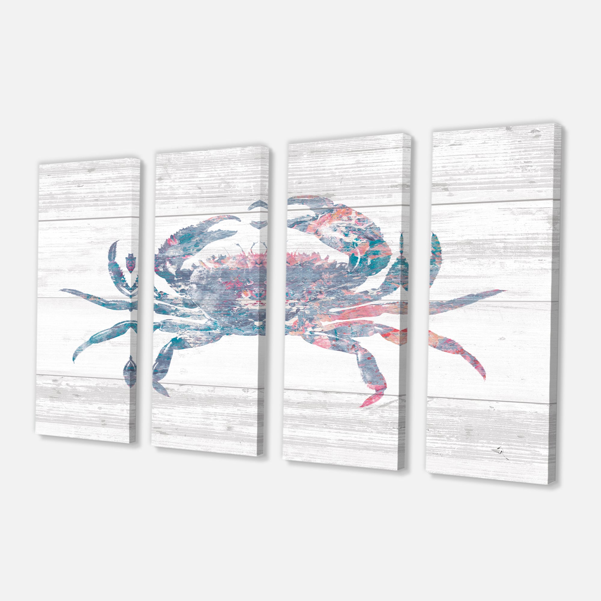 Designart - Pink Crab Ocean Life