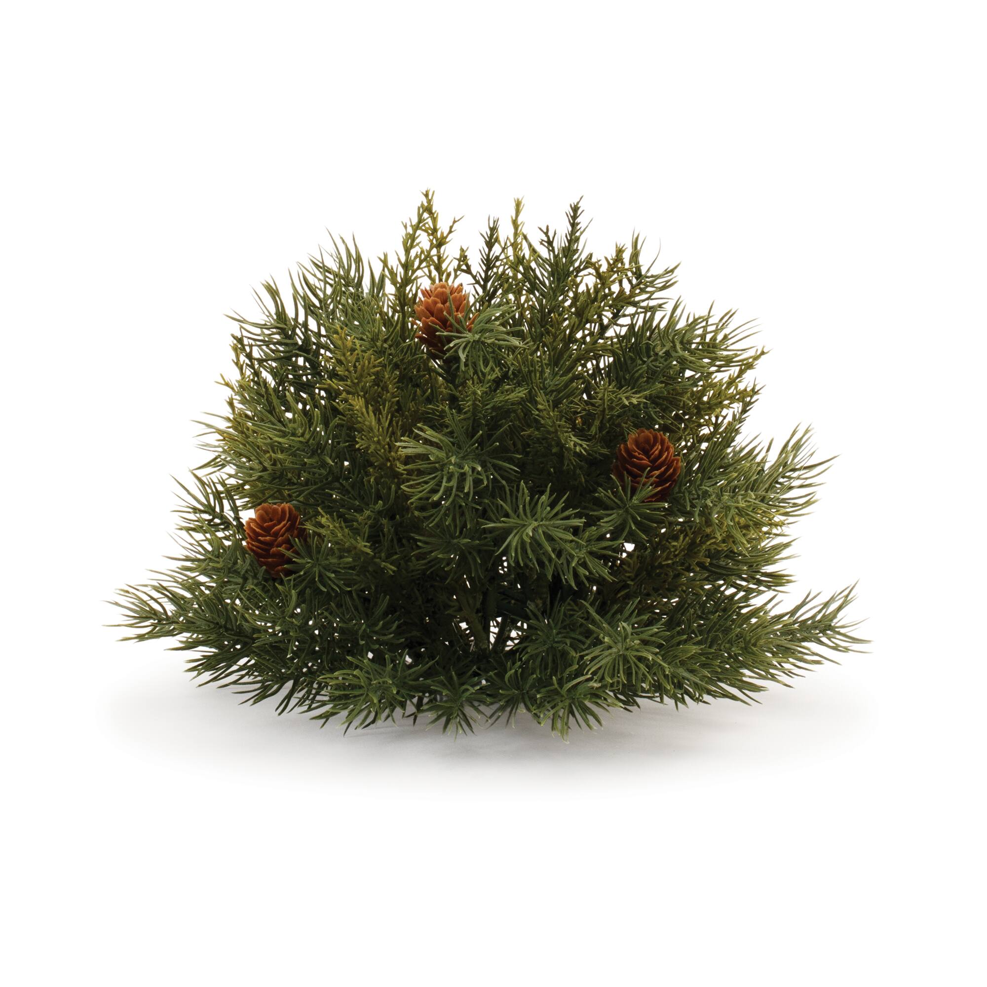 7" Pine Half Orb with Pinecones, 2ct.