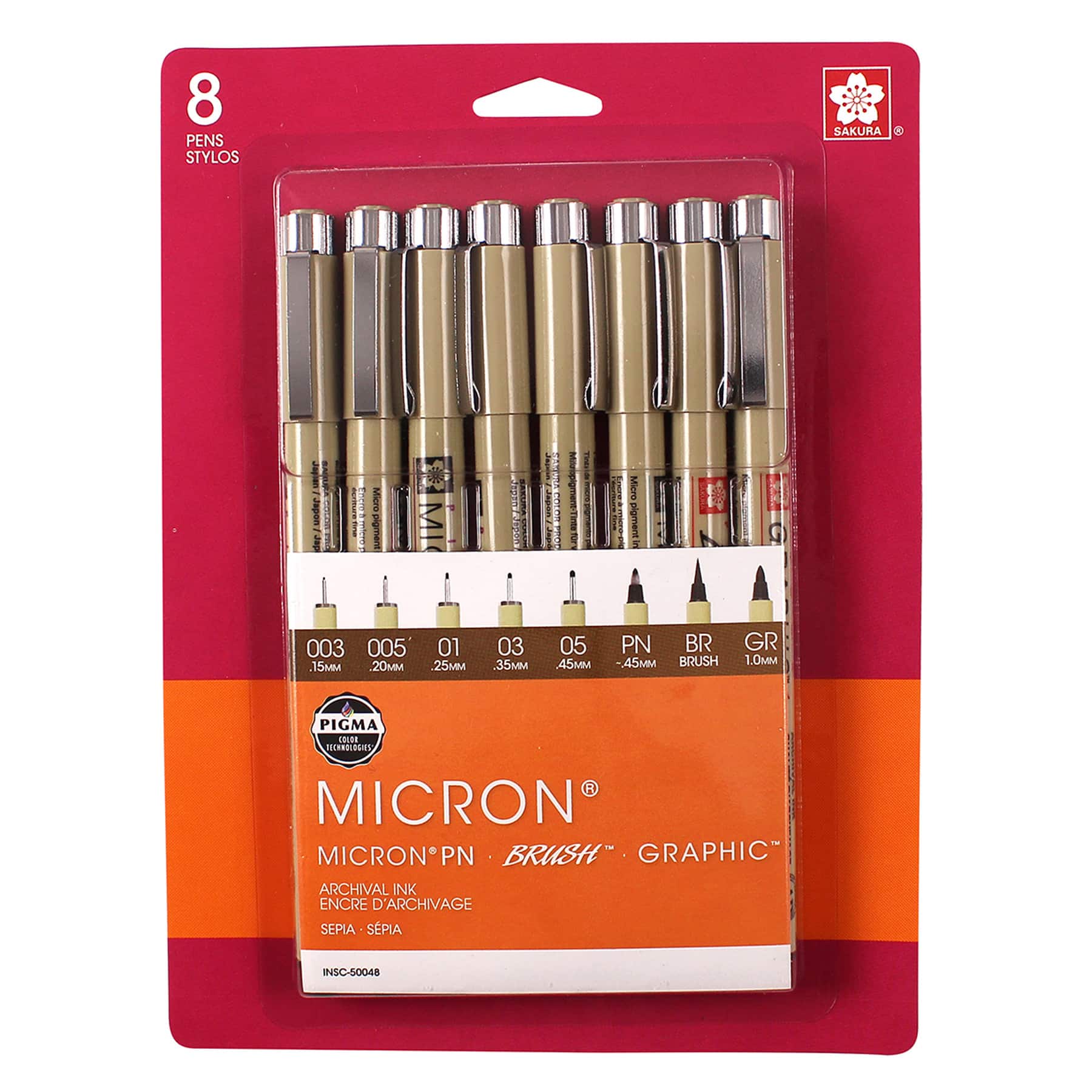 Pigma® Micron® Sepia Fine Line Pen Set