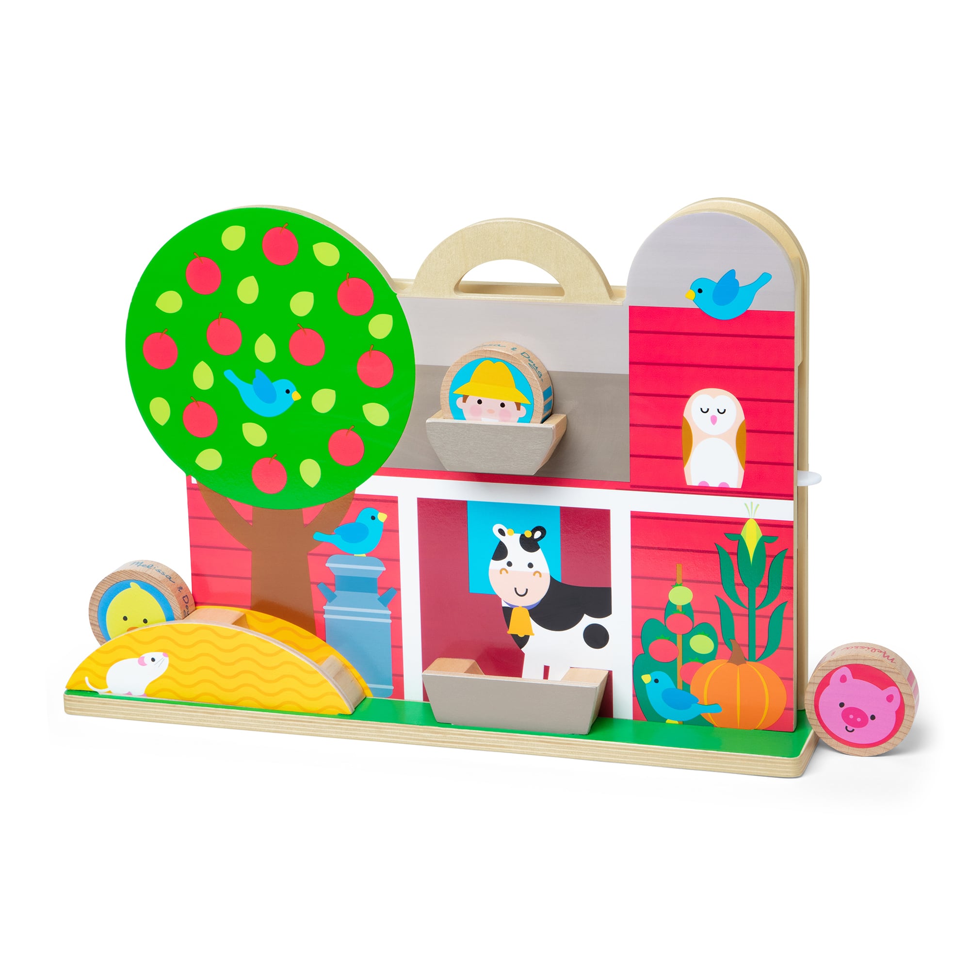 Melissa & Doug® GO TOTs™ Wooden Barnyard Tumble Play Set