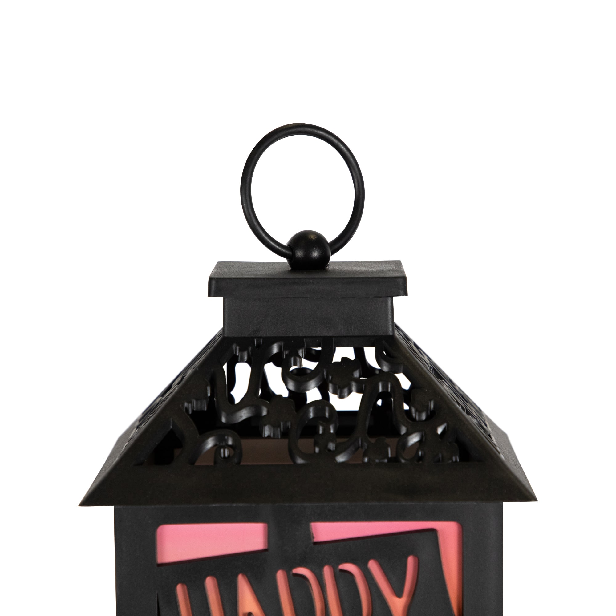 11" Black Happy Halloween Jack-o'-Lanterns LED Candle