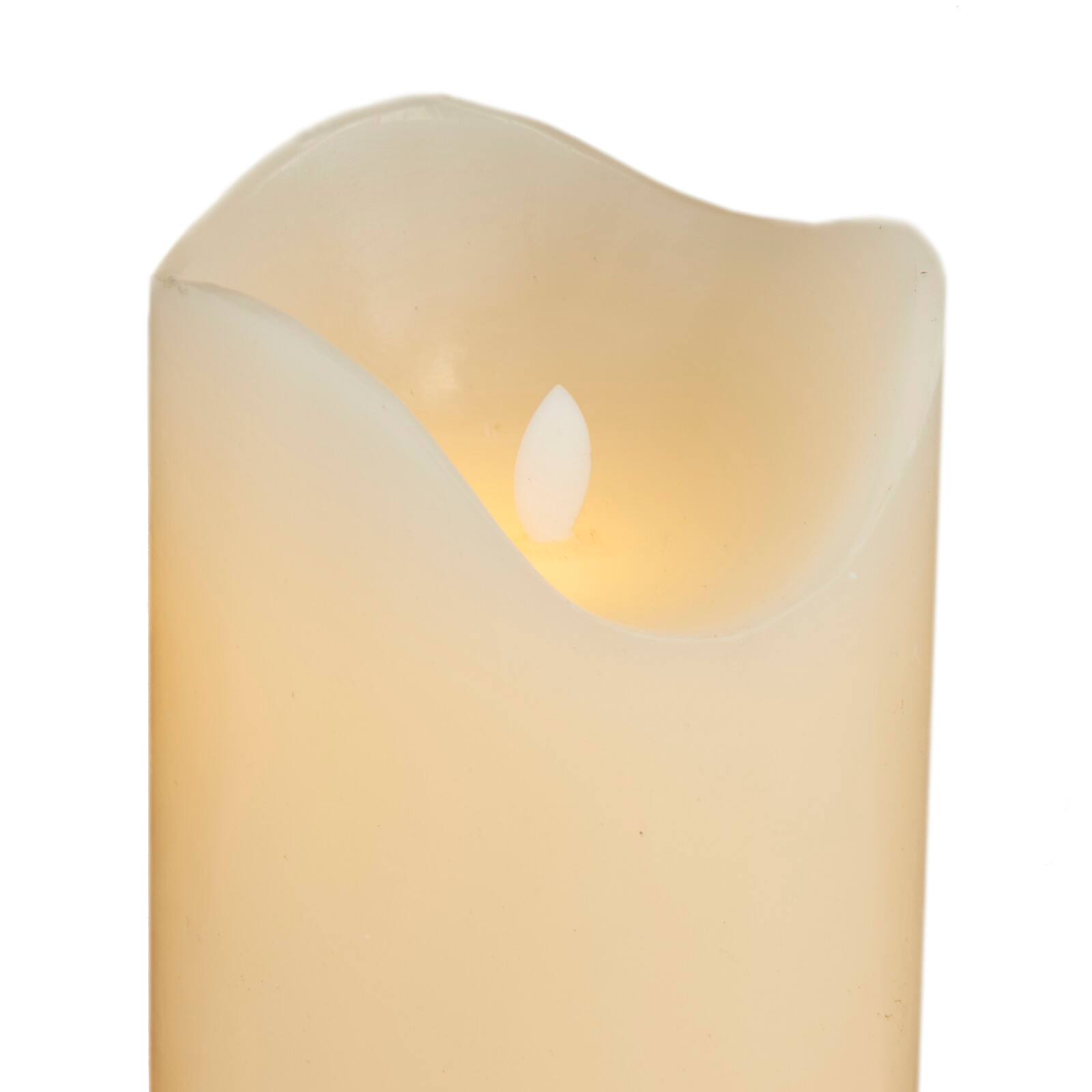 White Traditional Flameless Candle Set