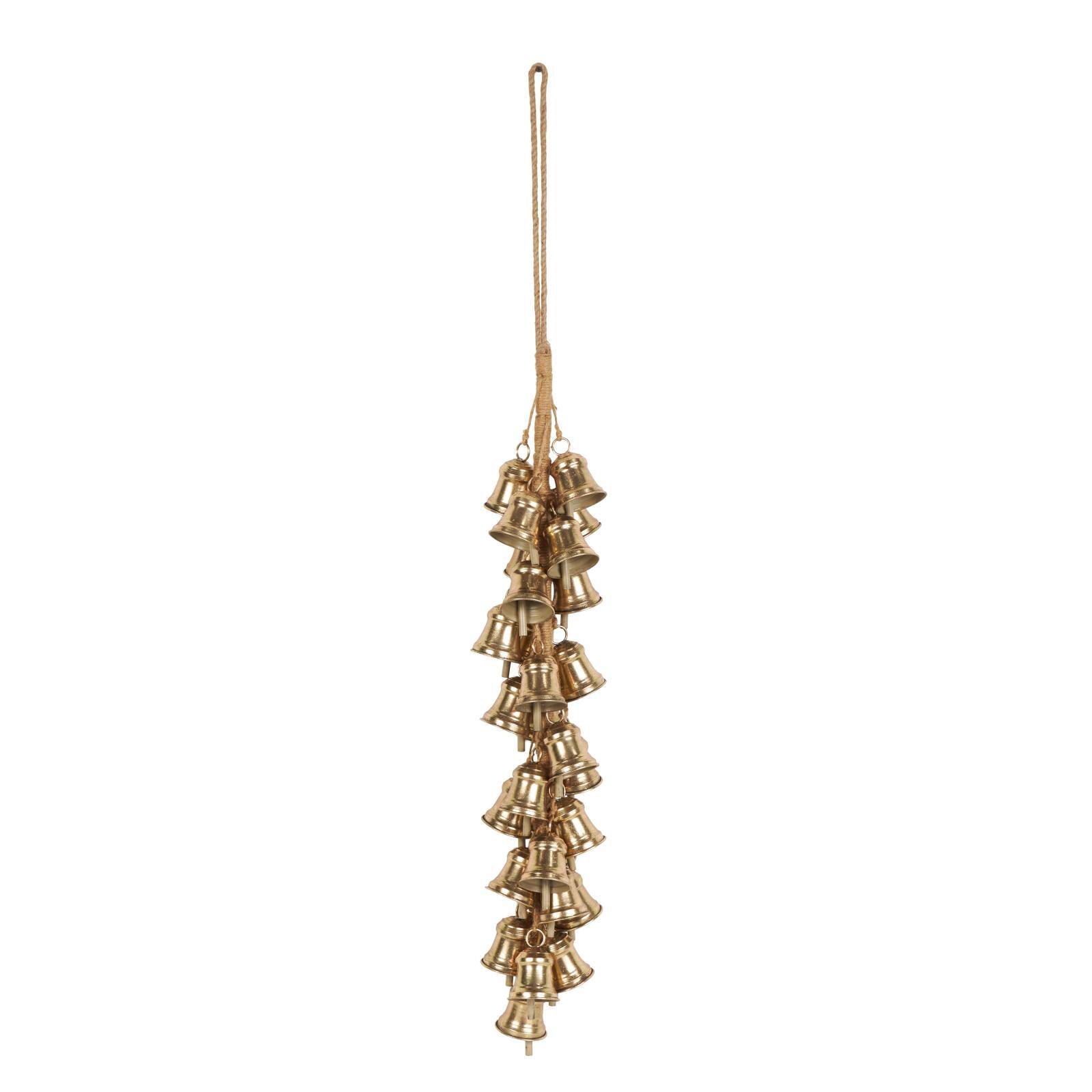 47" Gold Metal Cascading Cluster Decorative Bells