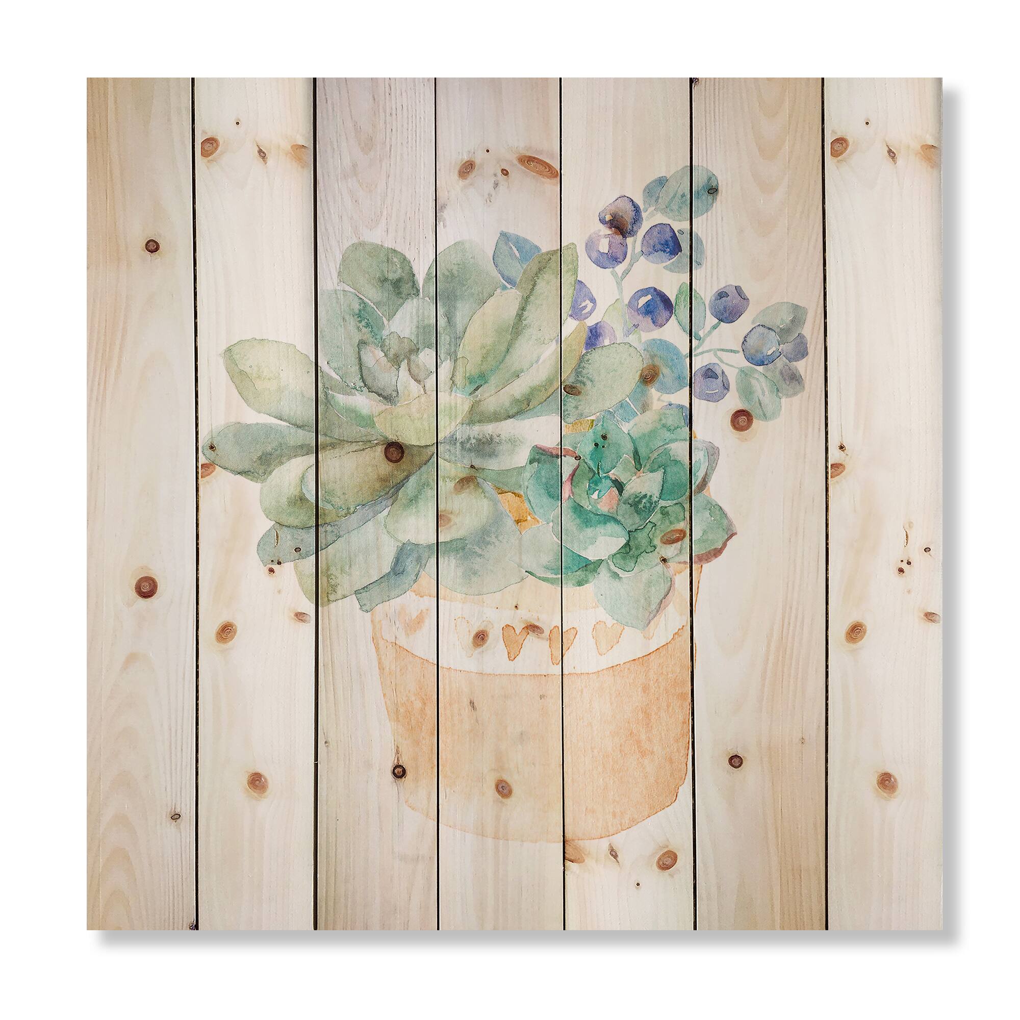 Designart - Succulent Flower In Terracotta Pot II