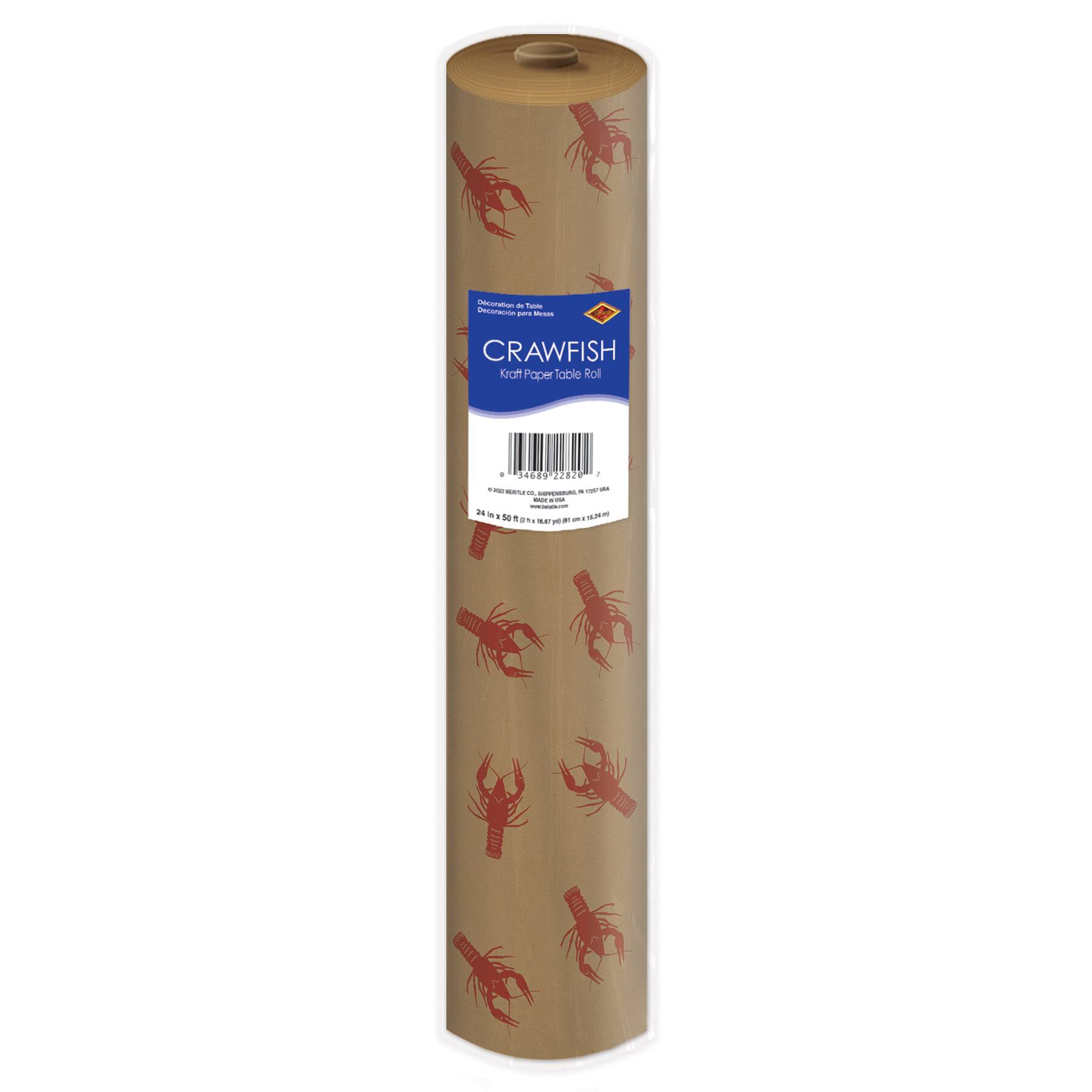 Beistle 24" x 50ft. Crawfish Kraft Paper Table Roll