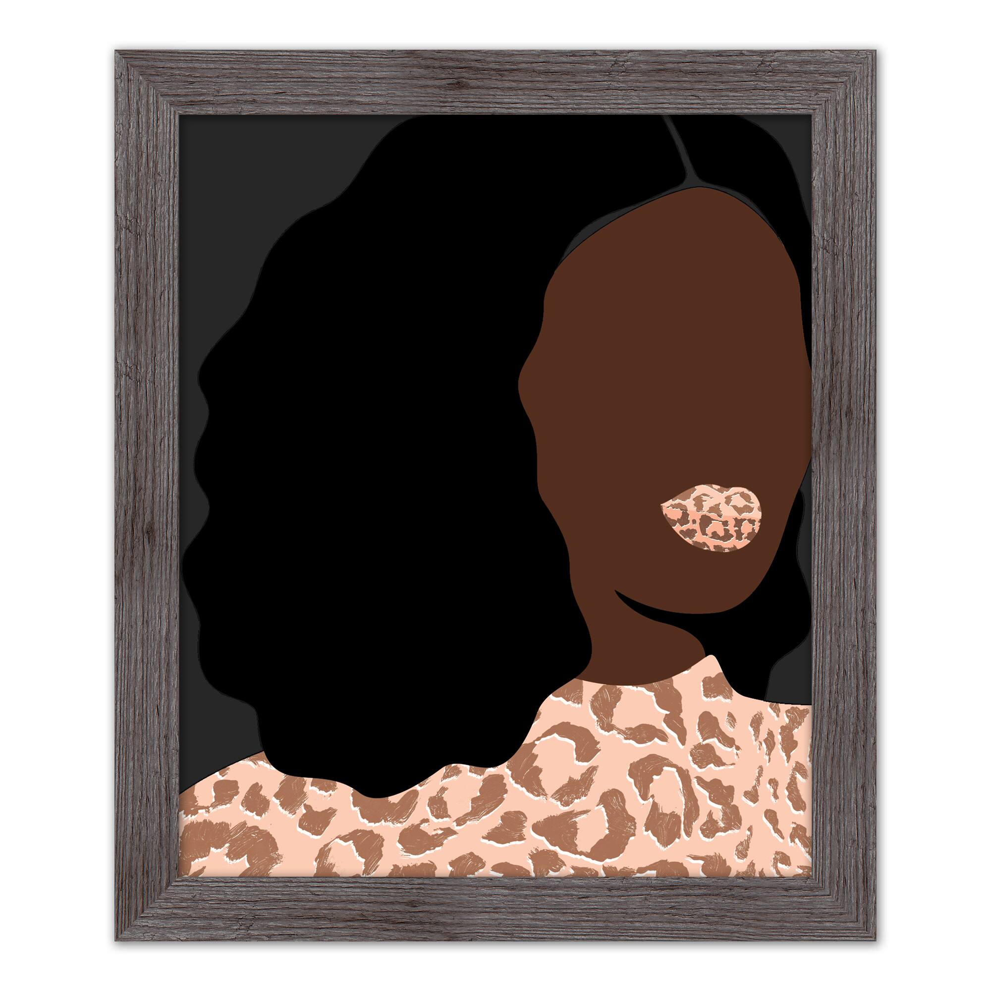 Cheetah Lips Western Framed Print