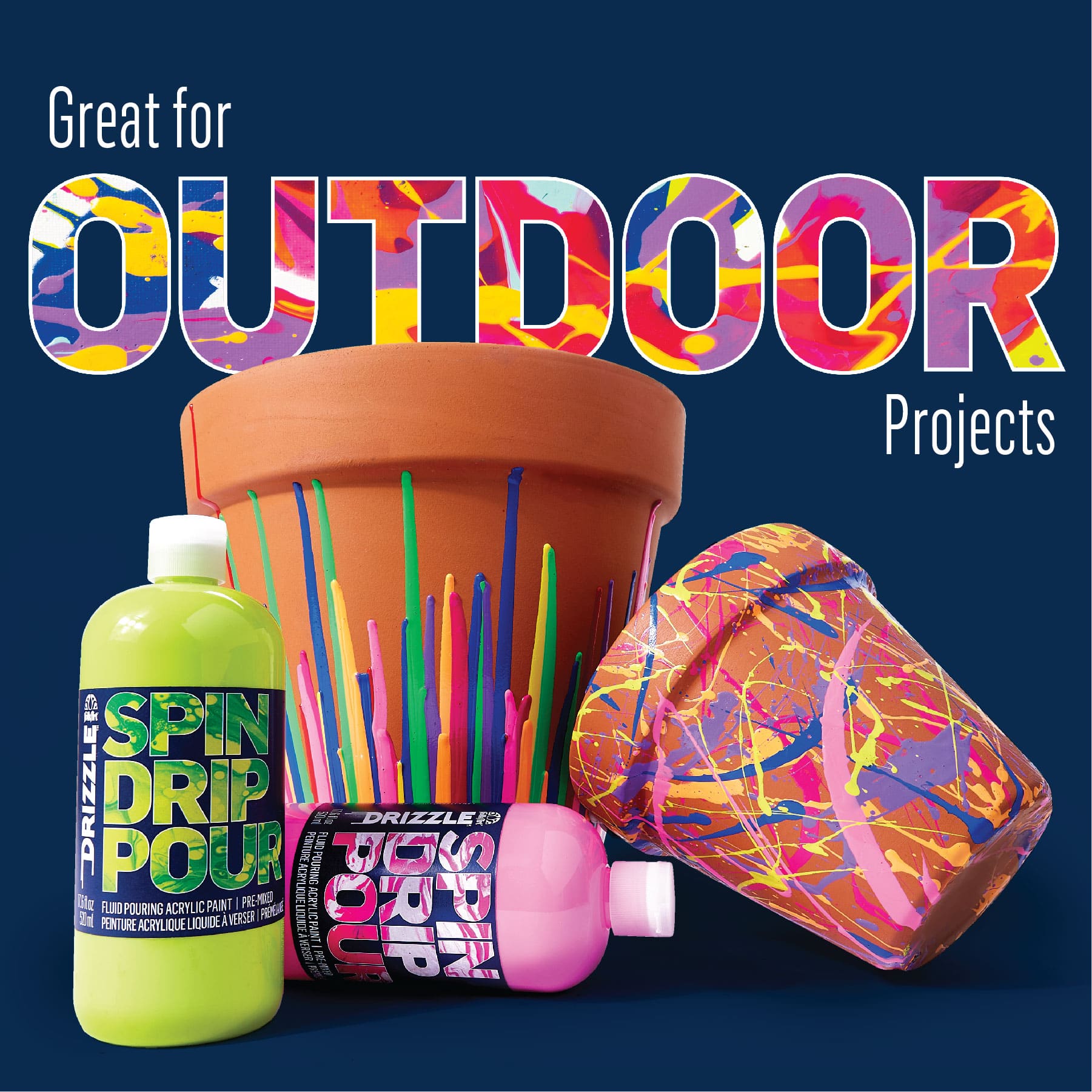 6 Pack: FolkArt® Drizzle™ Pre-Mixed Fluid Pouring Acrylic Paint, 17.6oz.