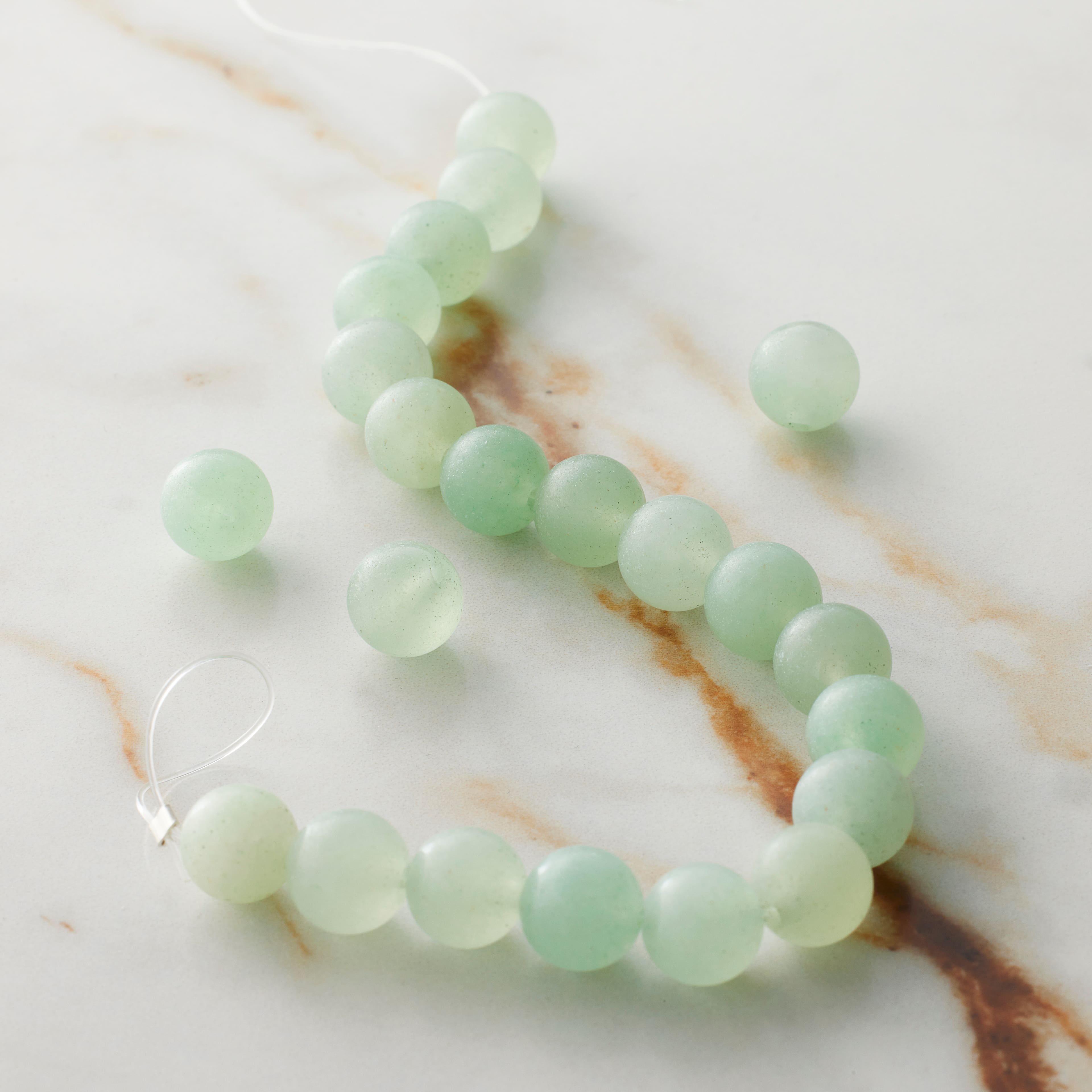 12 Packs: 22 ct. (264 total) Green Matte Aventurine Round Beads, 7.5mm by Bead Landing™