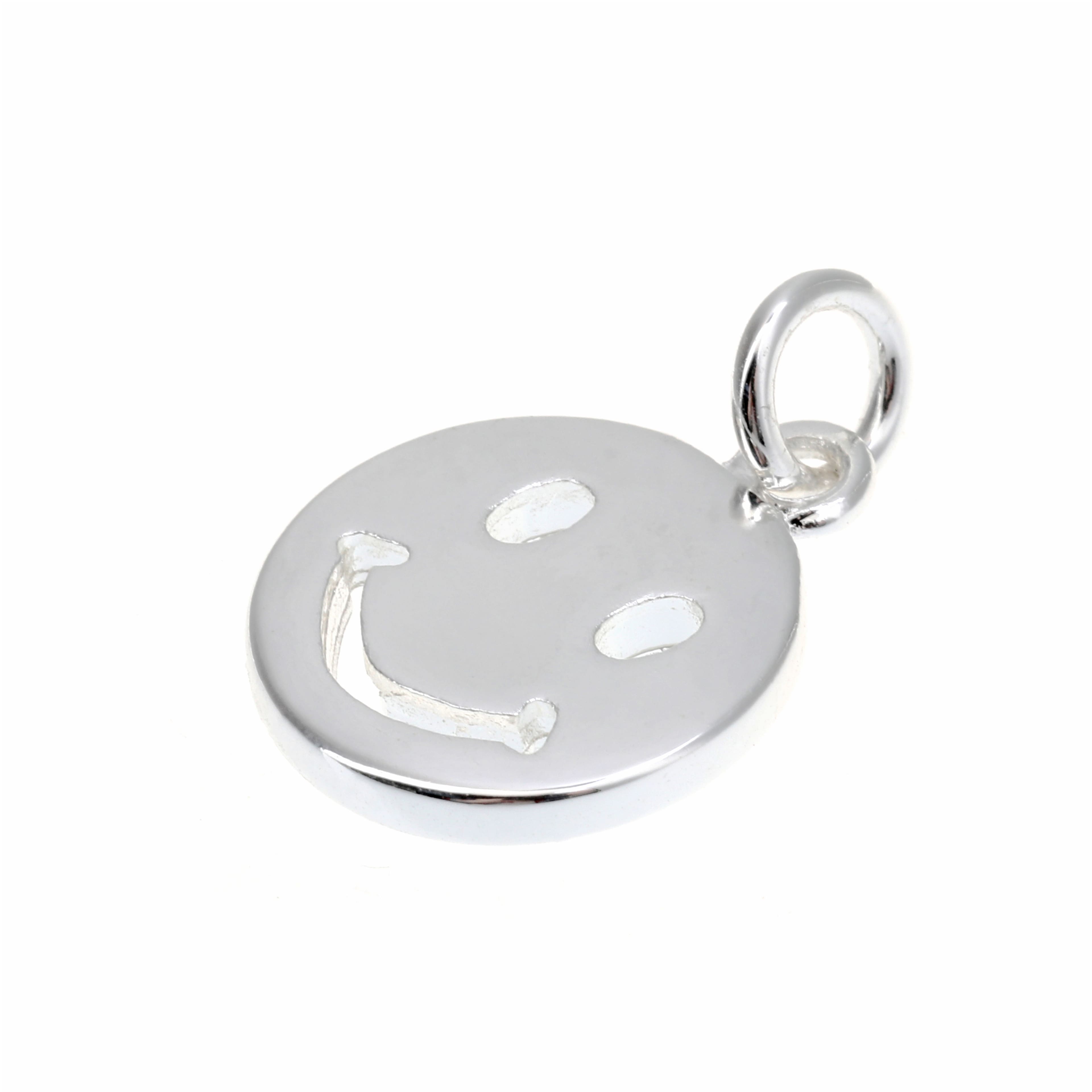 12 Pack: Silver Plated Smiley Face Charm by Bead Landing™
