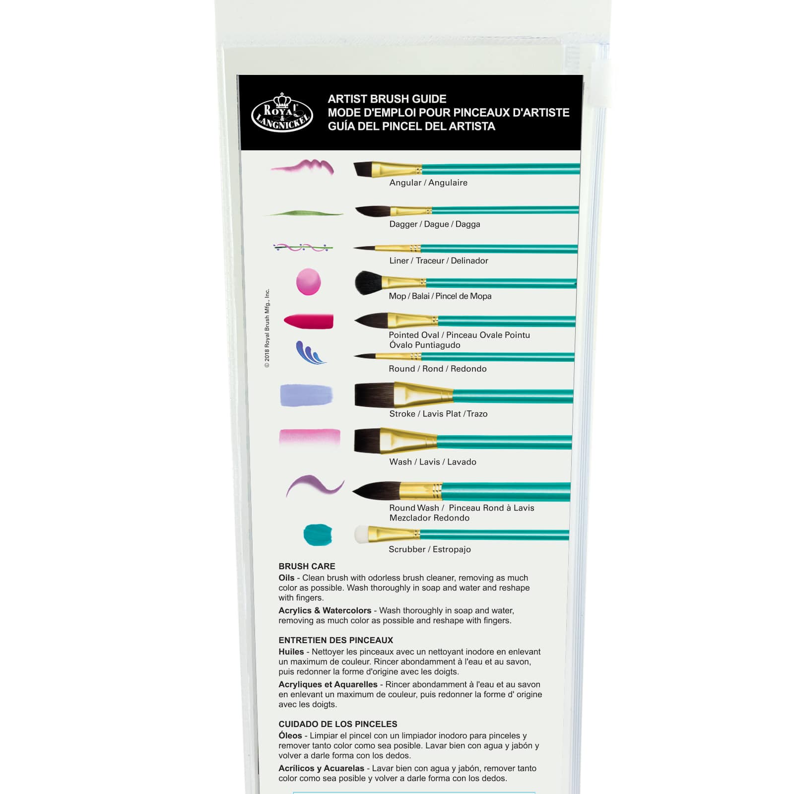 Royal & Langnickel® Menta™ Synthetic Squirrel Watercolor 5 Piece Brush Set