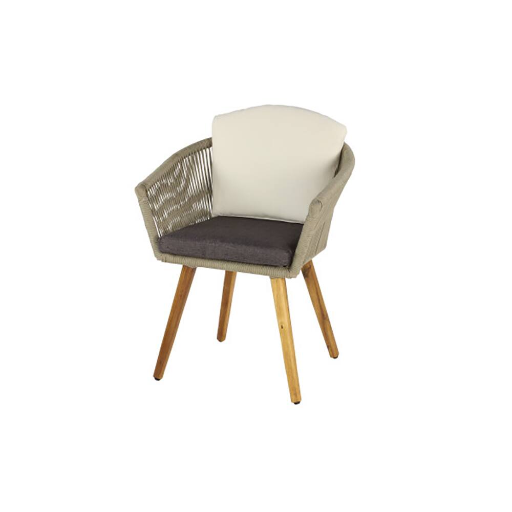 Light Brown Modern Outdoor Dining Chair Set