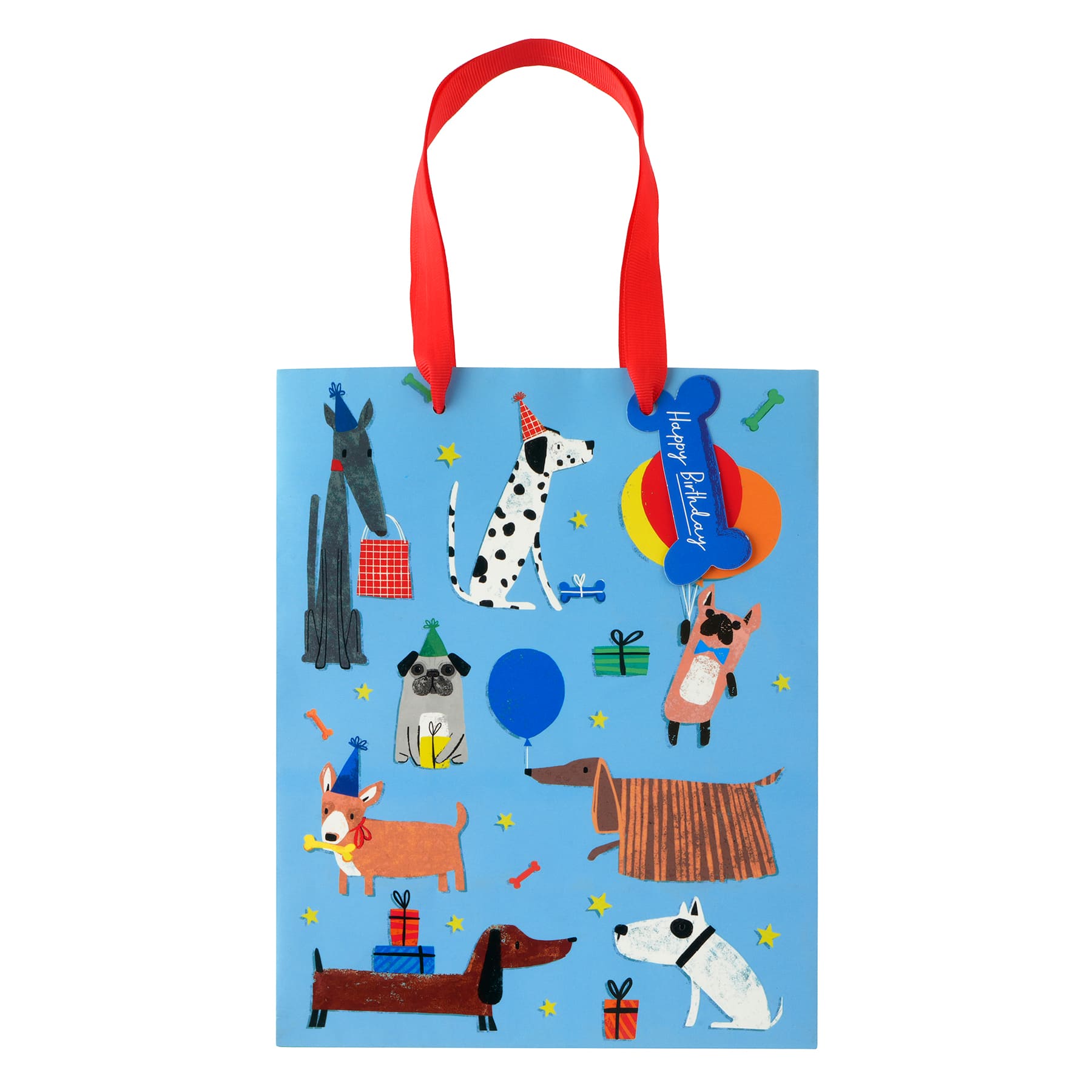 Medium Party Dog Gift Bag with Ribbon Handles by Celebrate It
