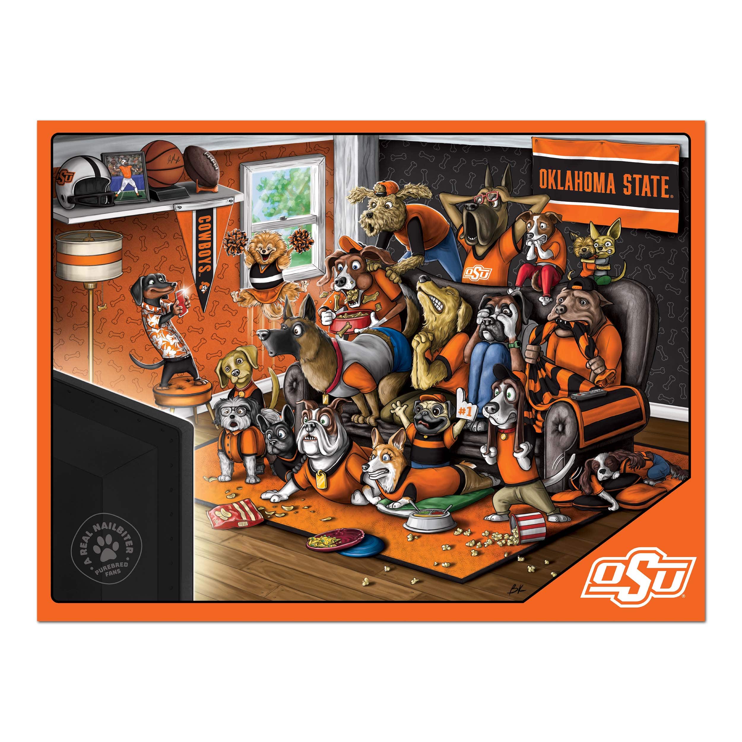 College Football Purebred Fans A Real Nailbiter 500 Piece Puzzle