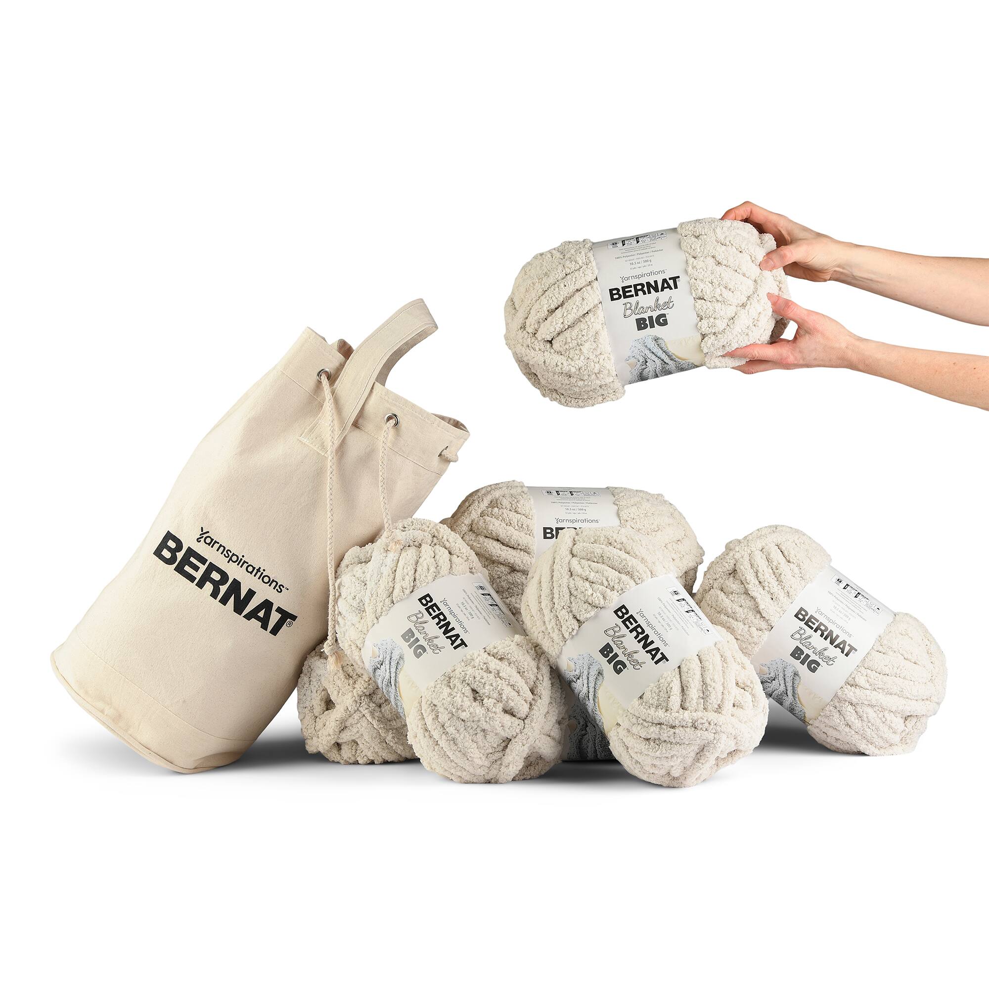 8 Pack Bernat® Blanket Big™ Yarn with Bag