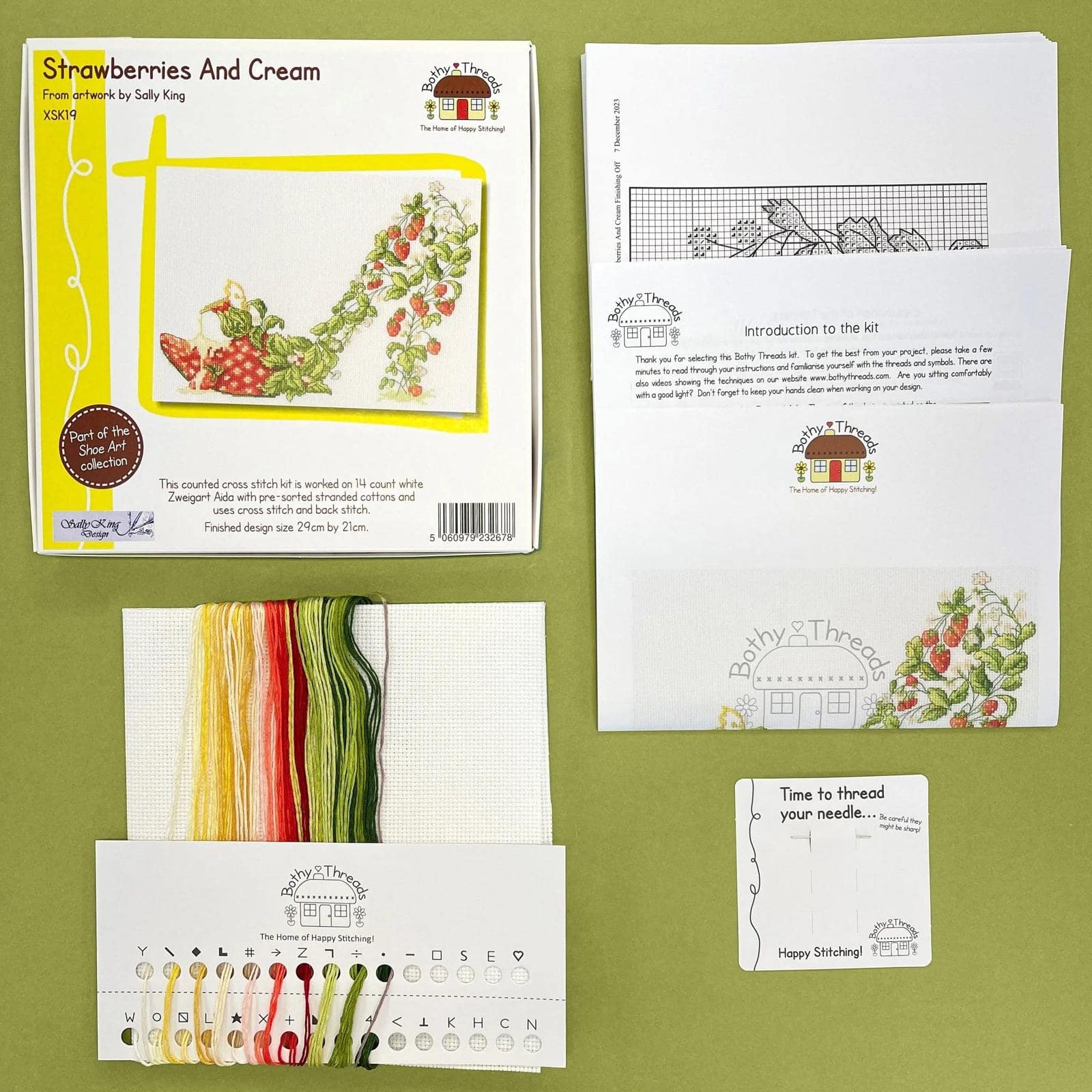 Strawberries and Cream Counted Cross Stitch Kit